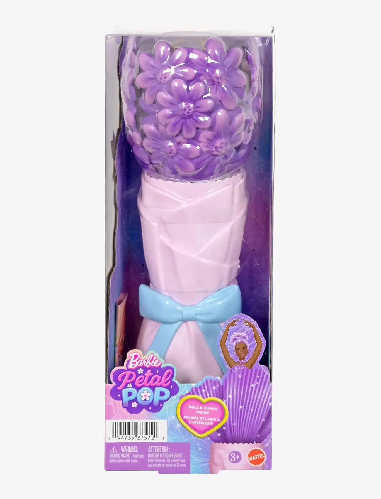 Barbie - Petal Pop Scented Fashion Doll with Purple Dress, Reveal Accessories like Bunny & More - puppen - multicolor - 2