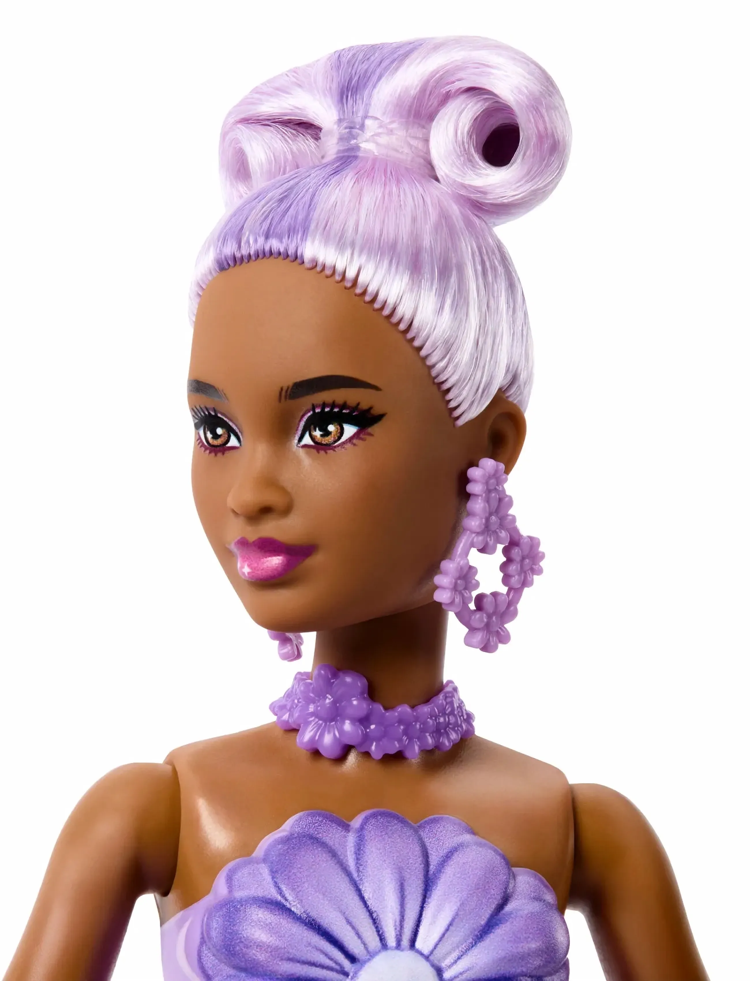 Barbie - Petal Pop Scented Fashion Doll with Purple Dress, Reveal Accessories like Bunny & More - dukker - multicolor - 3
