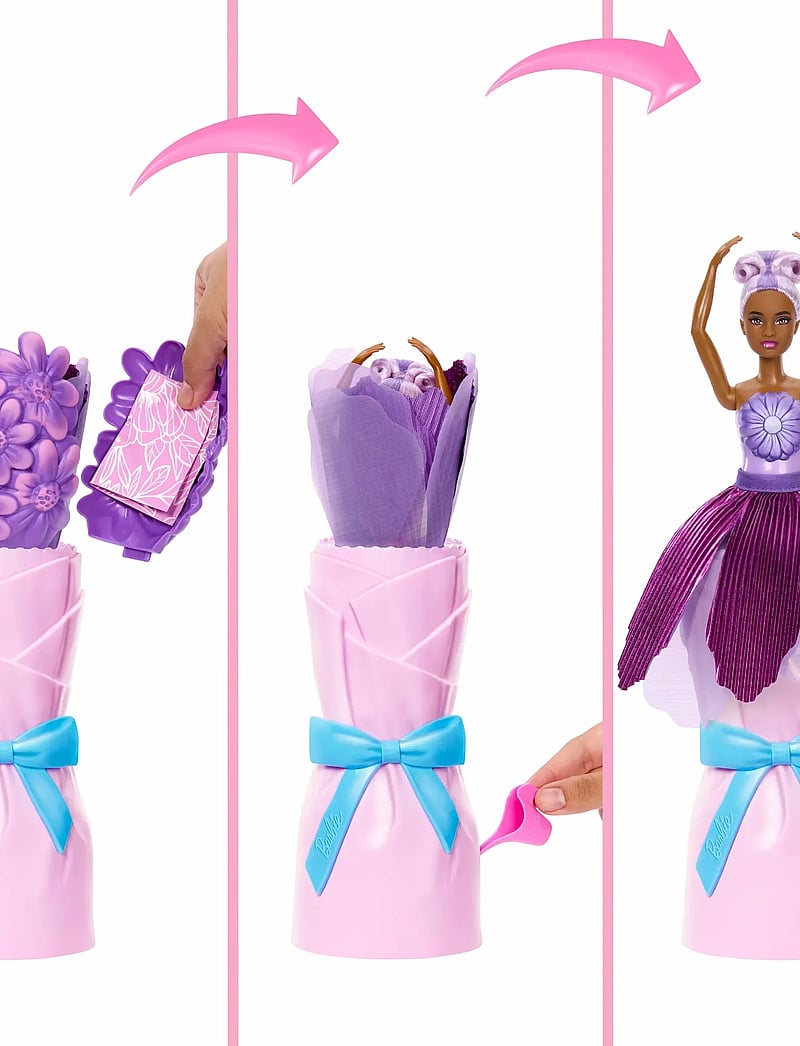 Barbie - Petal Pop Scented Fashion Doll with Purple Dress, Reveal Accessories like Bunny & More - puppen - multicolor - 5