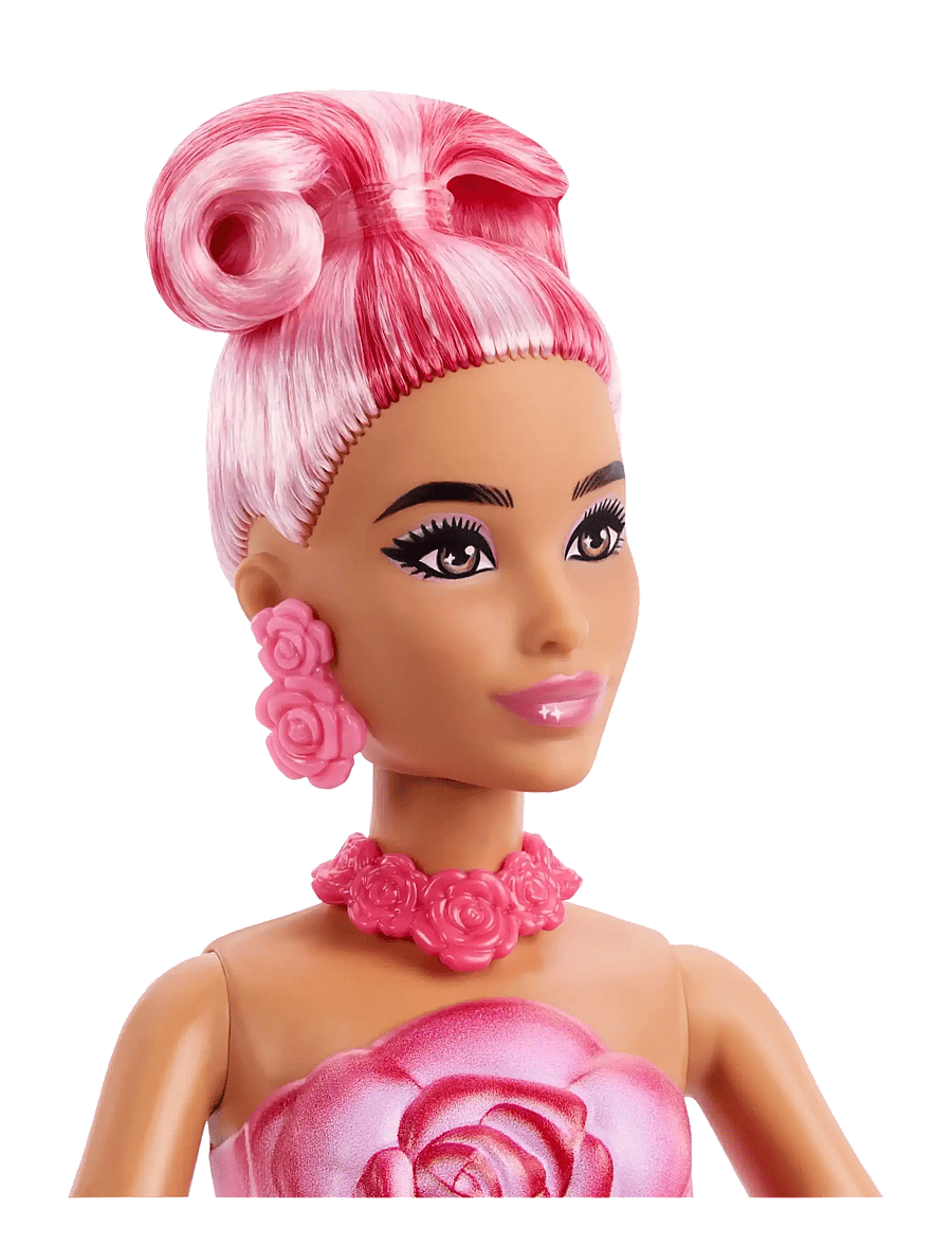 Barbie - Petal Pop Scented Fashion Doll with Rose Dress, Reveal Accessories like Bunny & More - puppen - multicolor - 2