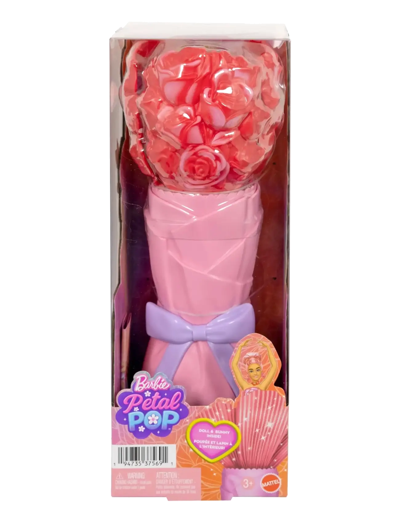 Barbie - Petal Pop Scented Fashion Doll with Rose Dress, Reveal Accessories like Bunny & More - puppen - multicolor - 5