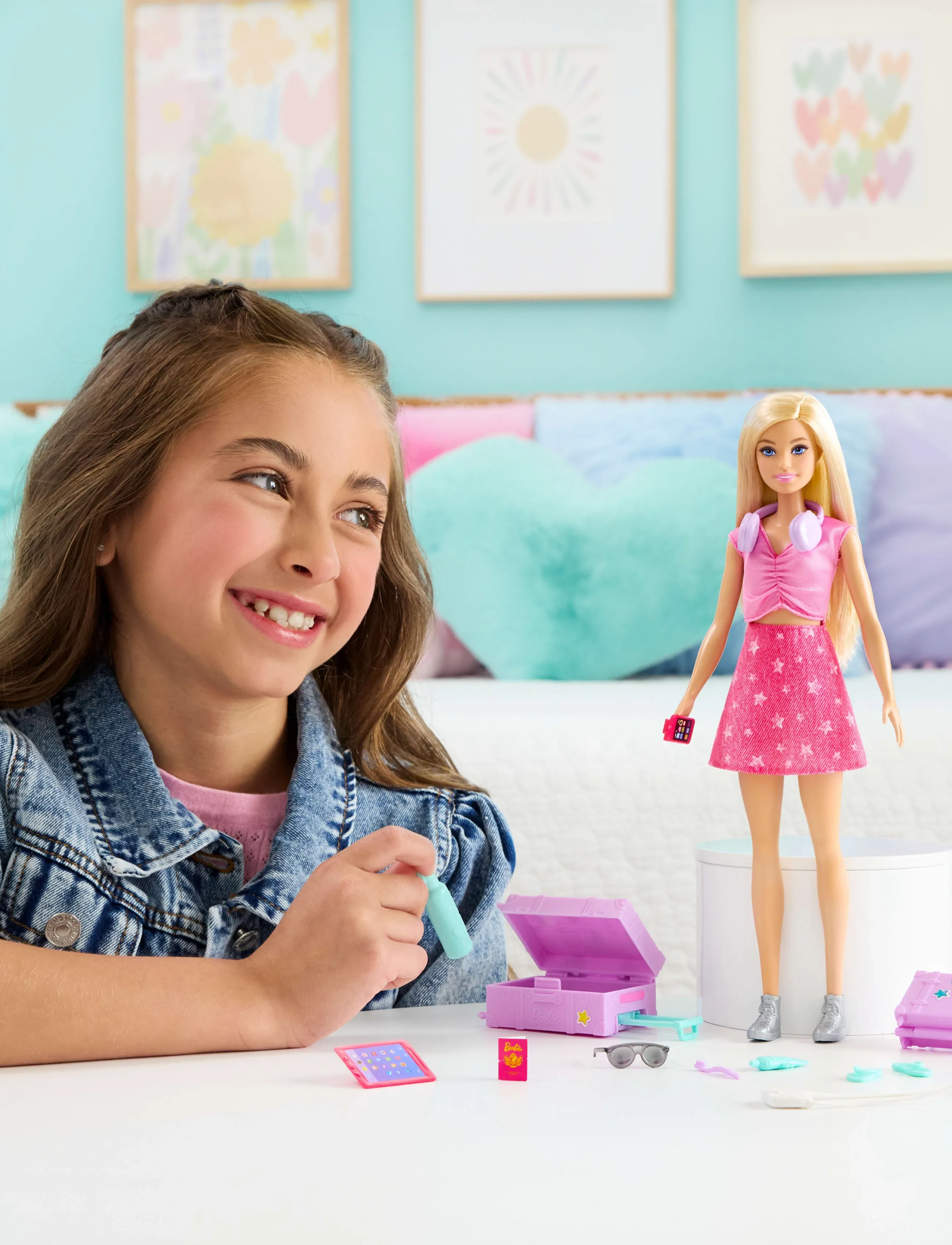 Barbie Family & Friends "Malibu" Doll Accessories, One Size, Dolls Rosa - Dolls, Kinder