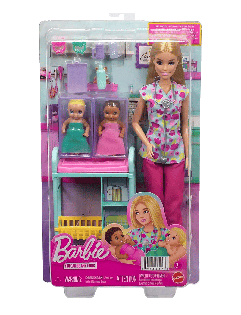 Barbie - Careers Baby Doctor Playset with Blonde Fashion Doll, 2 Baby Dolls, Exam Table & Accessories - dukker - multicolor - 3