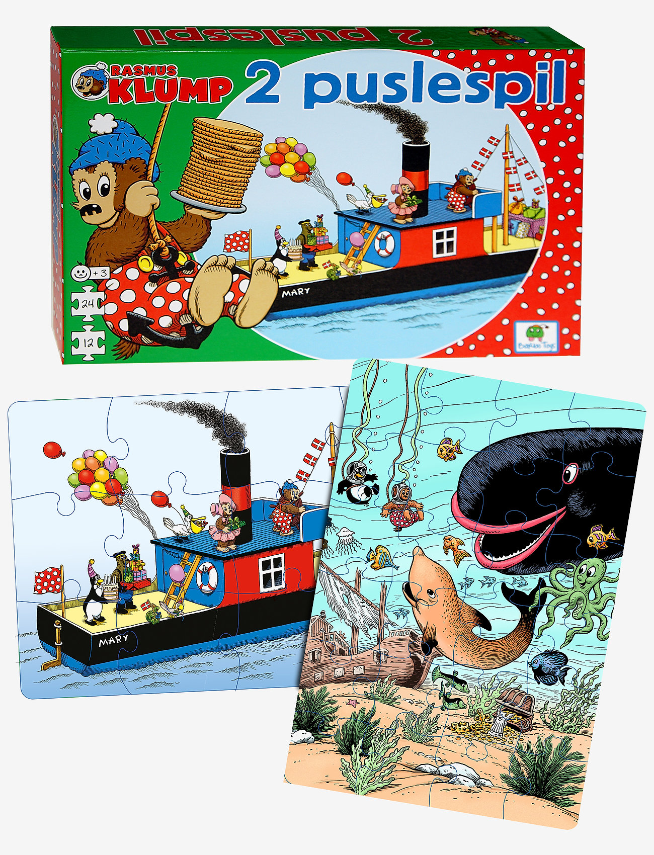 Rasmus Klump - Rasmus Klump - 2 puzzles Mary - puslespil - multiple color - 0