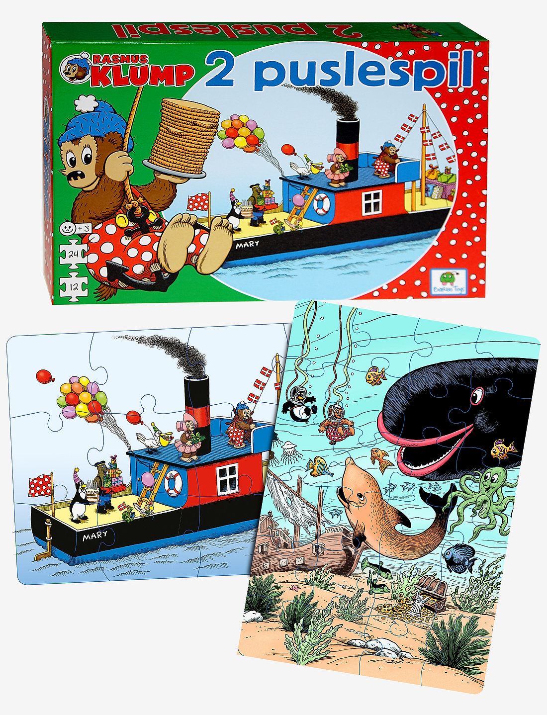 Rasmus Klump - Rasmus Klump - 2 puzzles Mary - pusled - multiple color - 0