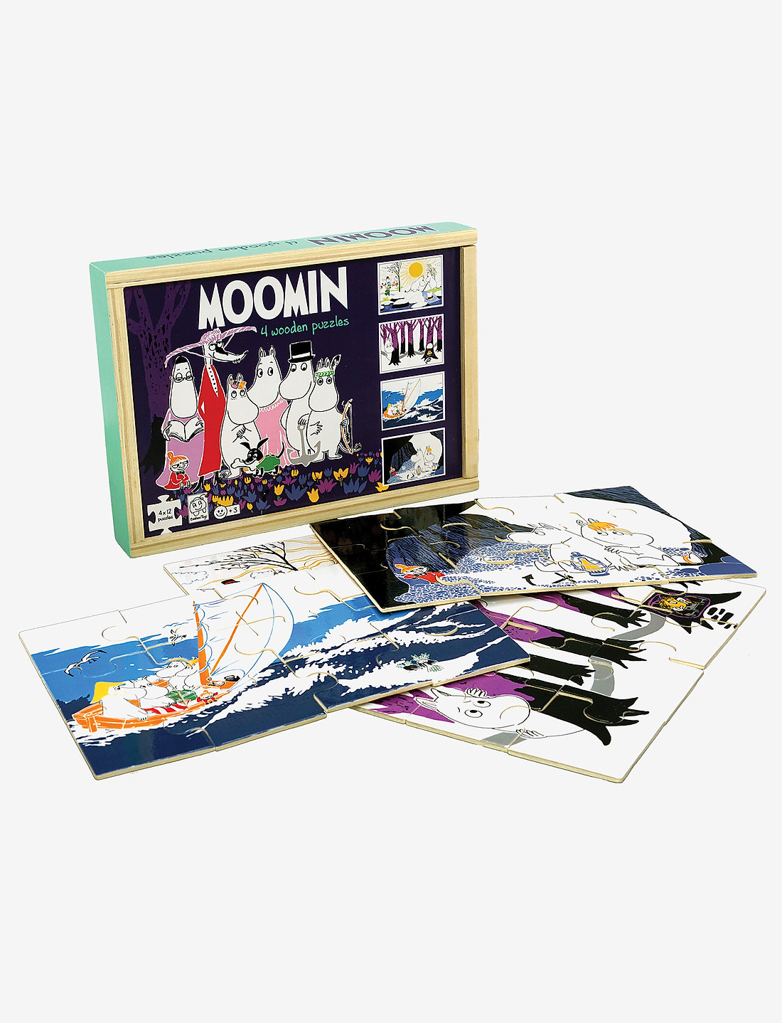 Muumitrollid - Moomin - 4 wooden puzzles - Tammy - puidust pusled - multiple color - 1