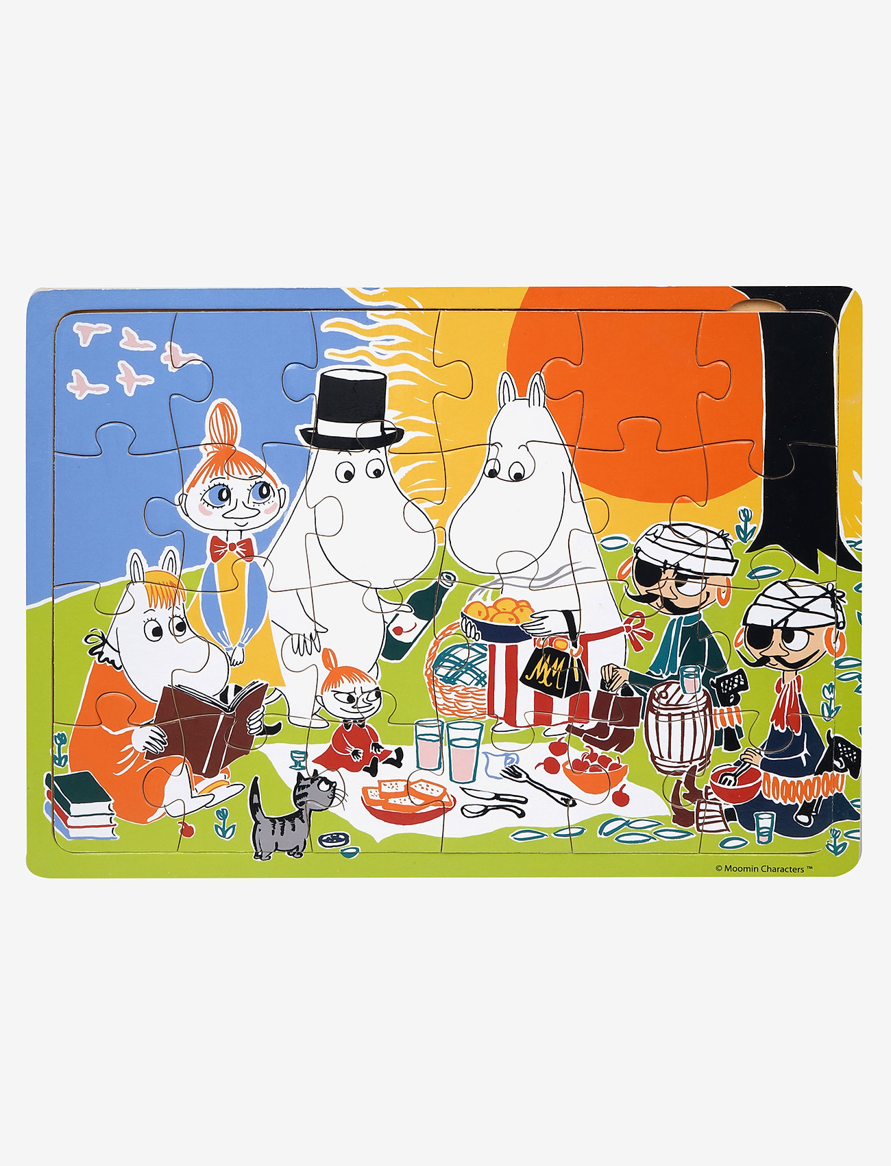 Muumitrollid - Moomin Wooden Frame Puzzle - Picnic - puidust pusled - multiple color - 0