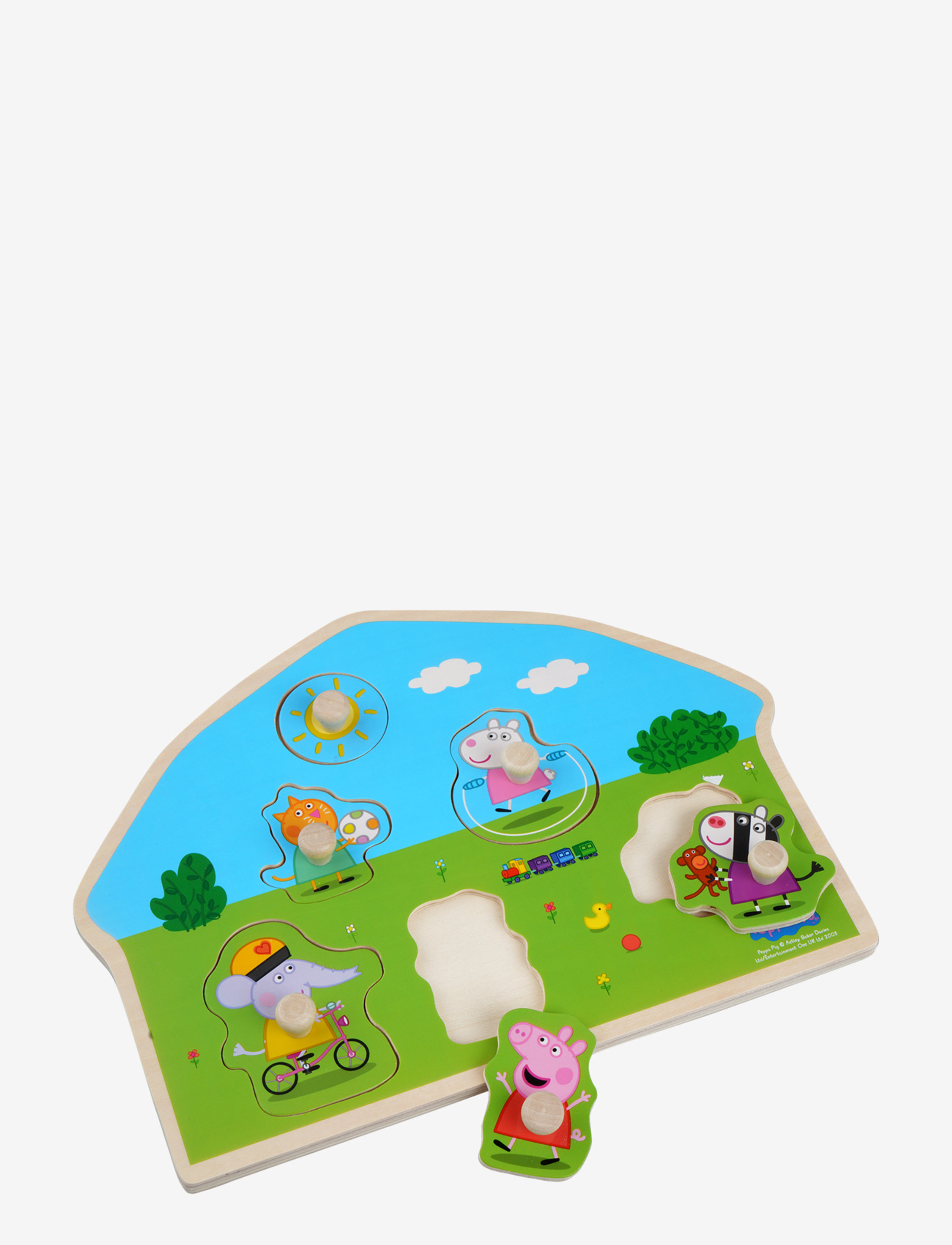 Peppa Pig Wooden knob puzzle Playground - MULTIPLE COLOR