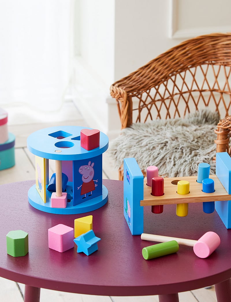 Barbo Toys - Peppa Pig Wooden shape sorter - multiple color - 4