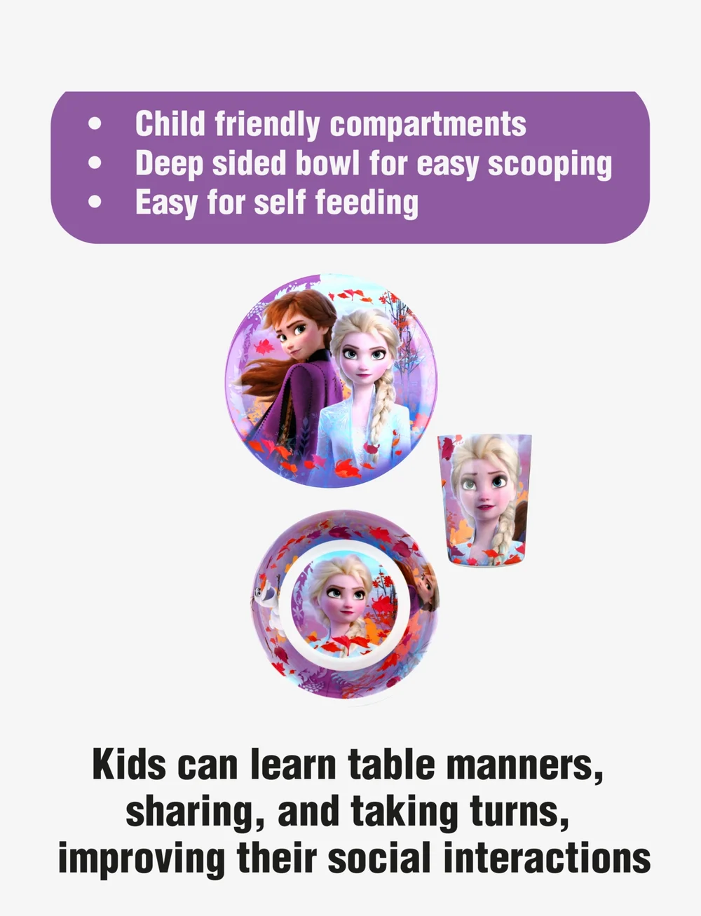 Külmunud - FROZEN - 3 pcs mealtime set - Õhtusöögikomplektid - multiple color - 3