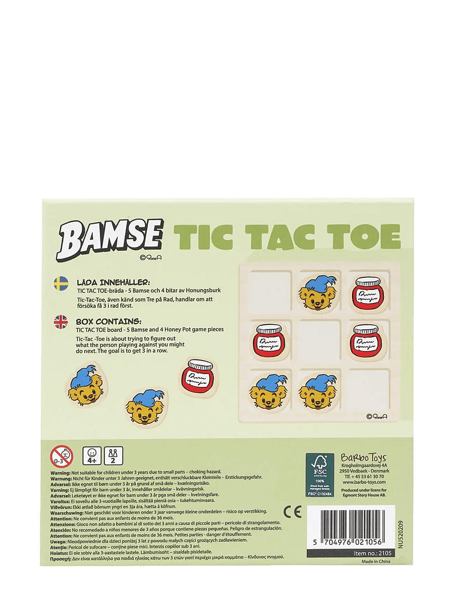 Bamse - Bamse - Tic Tac Toe - tre i rad - multiple color - 4
