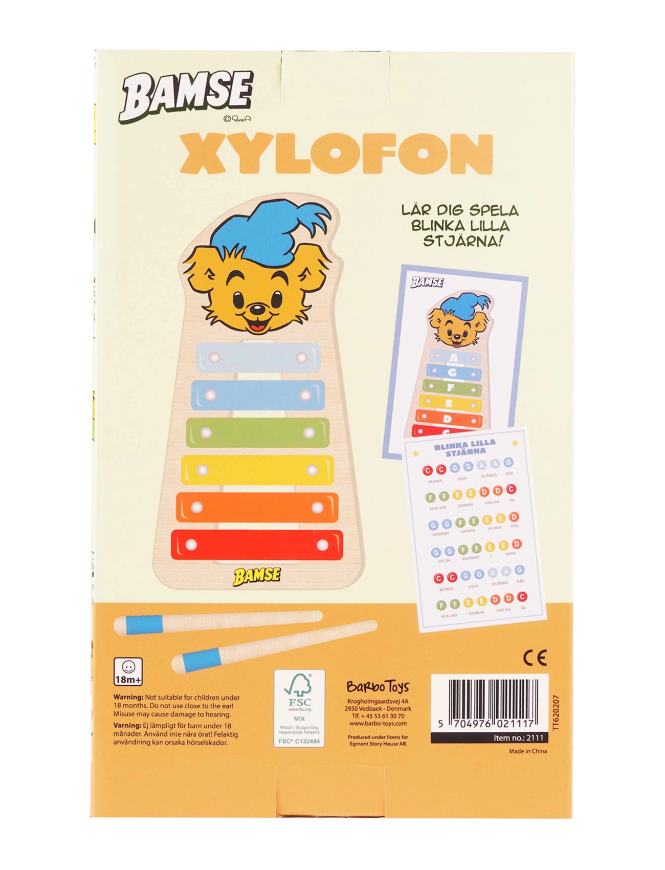 Bamse - Bamse - Xylophone - musikinstrument - multiple color - 5