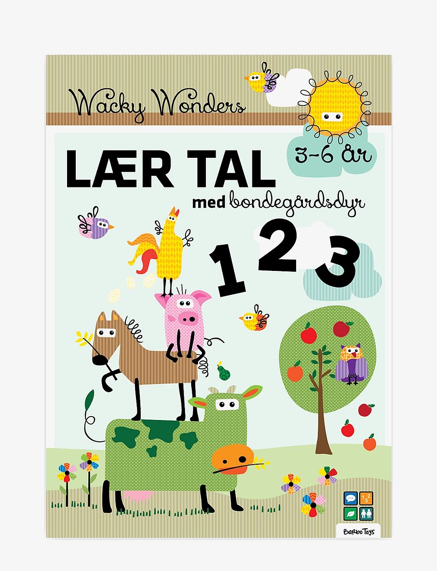 Barbo Toys - Aktivitetsbog Lær Tal med Wacky Wonders Bondegårdsdyr - 123 (DK) - pädagogische bücher - multiple color - 1