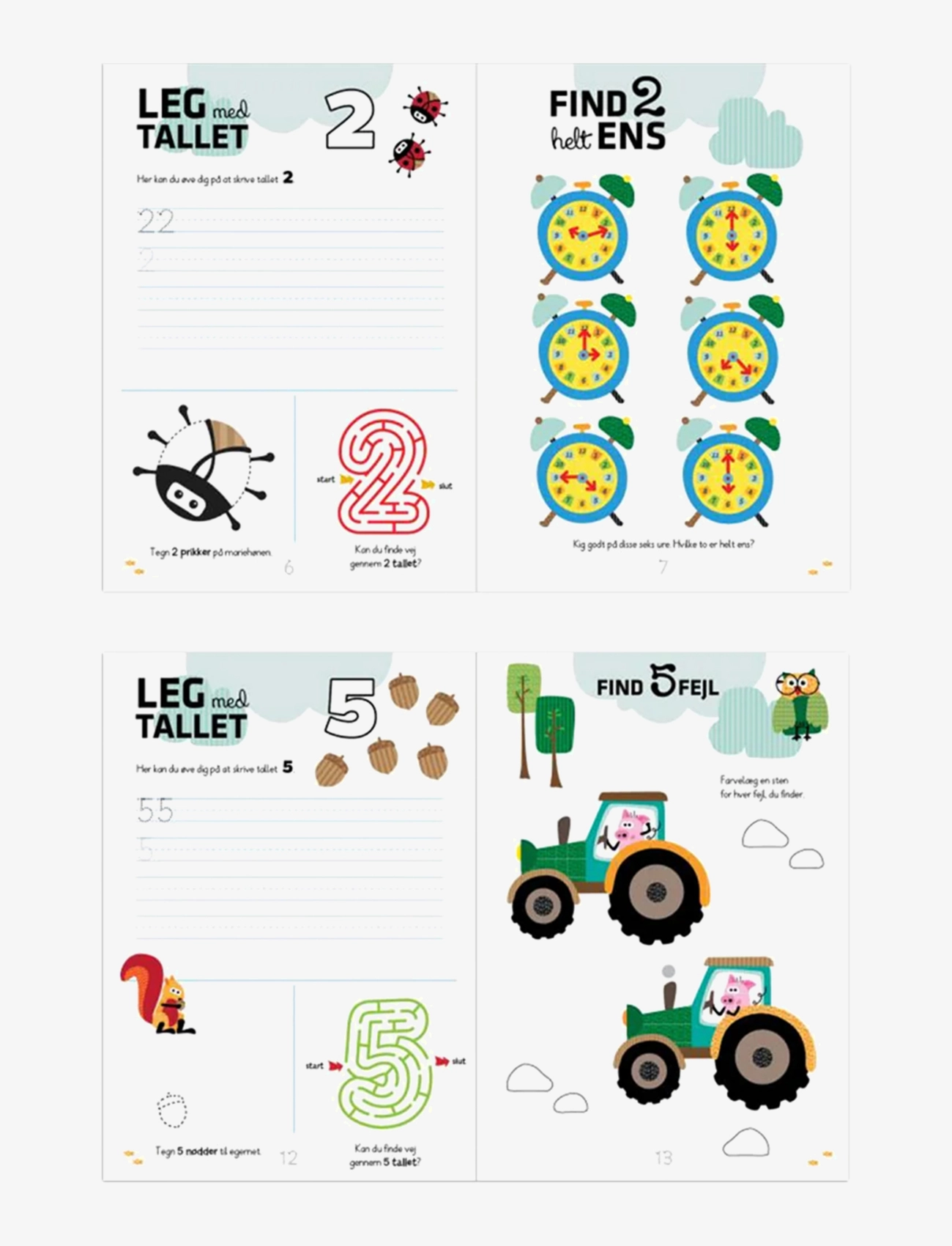 Barbo Toys - Aktivitetsbog Lær Tal med Wacky Wonders Bondegårdsdyr - 123 (DK) - livres éducatifs - multiple color - 2