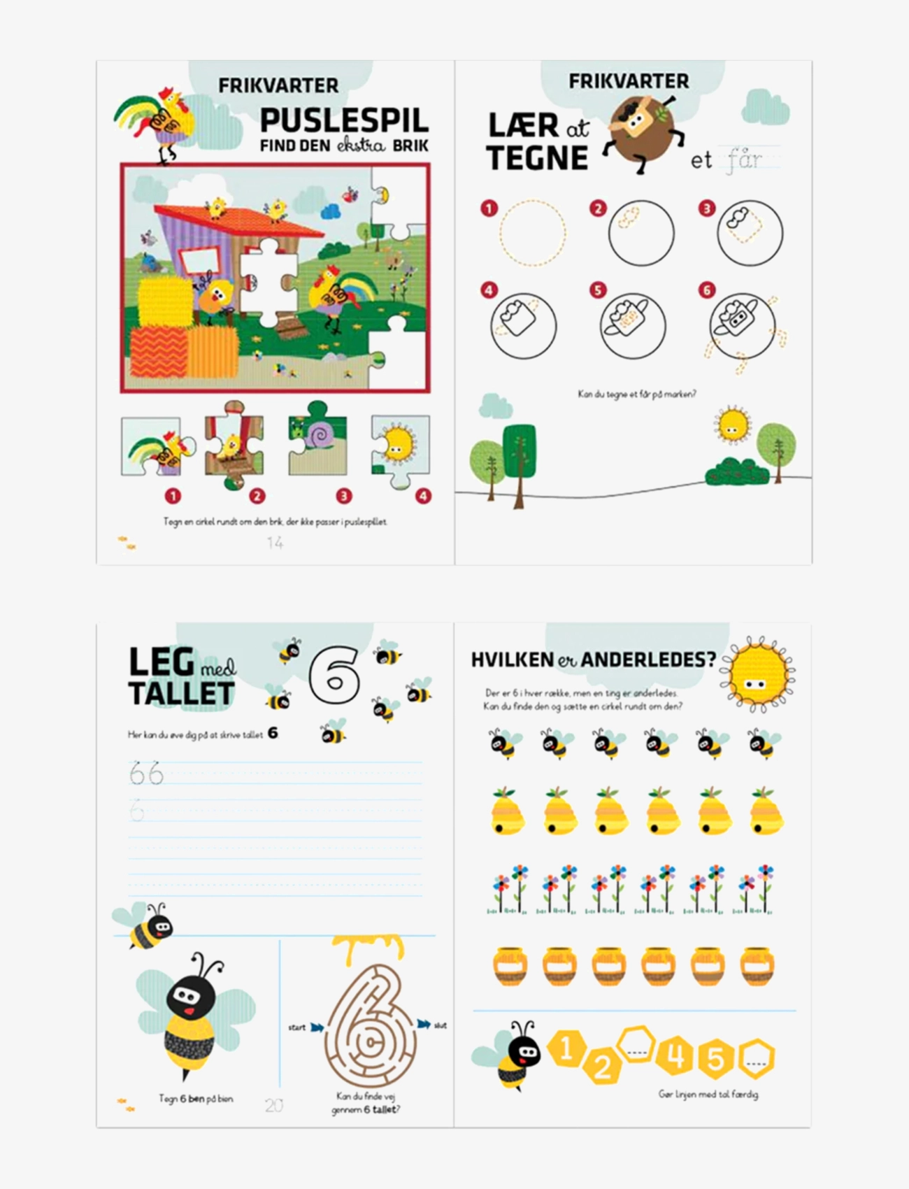 Barbo Toys - Aktivitetsbog Lær Tal med Wacky Wonders Bondegårdsdyr - 123 (DK) - livres éducatifs - multiple color - 3
