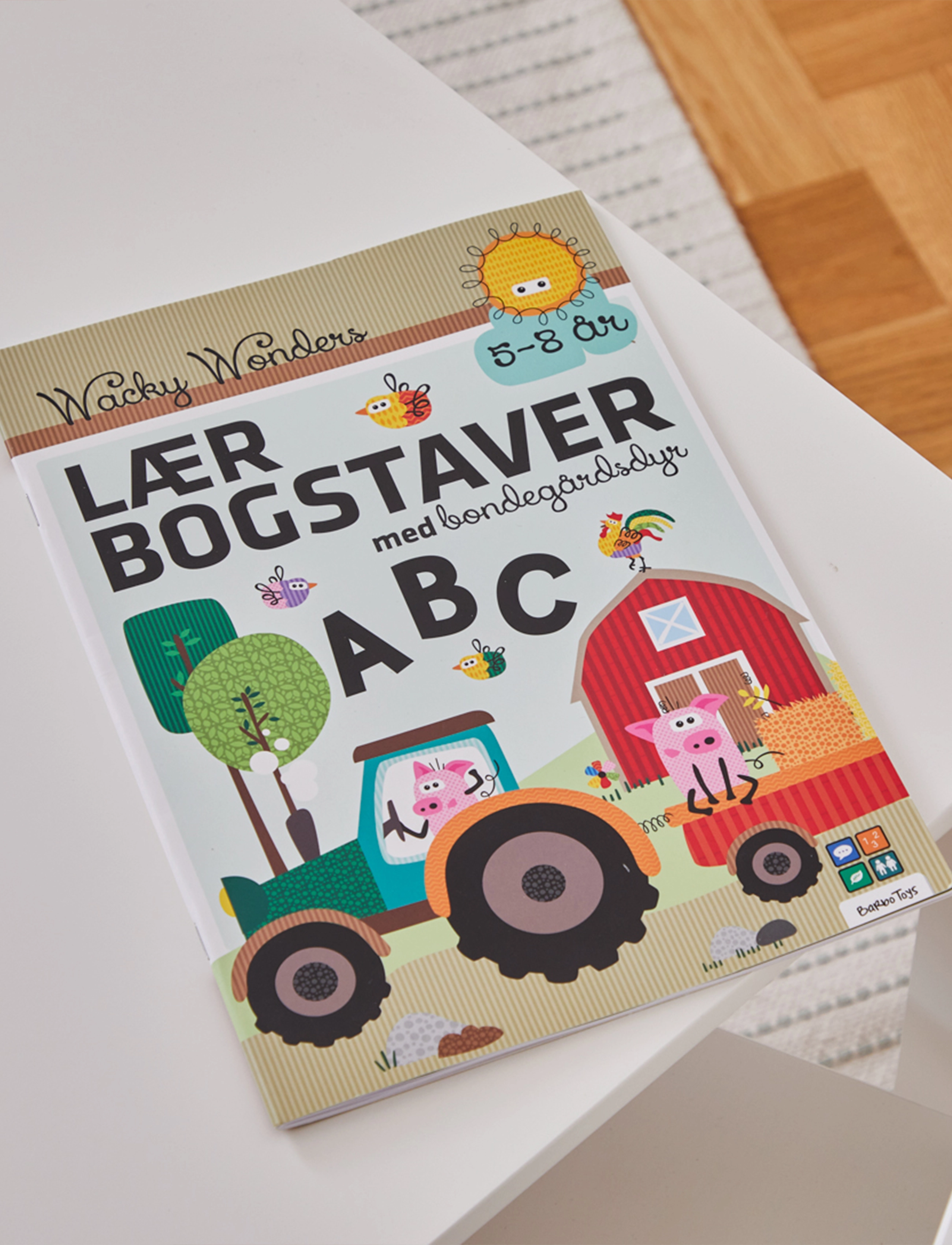 Barbo Toys Aktivitetsbog Lær Bogstaver Med Wacky Wonders Bondegårdsdyr (Dk), Børn, Educational Books, Multi/mønstret, Str: ONE SIZE