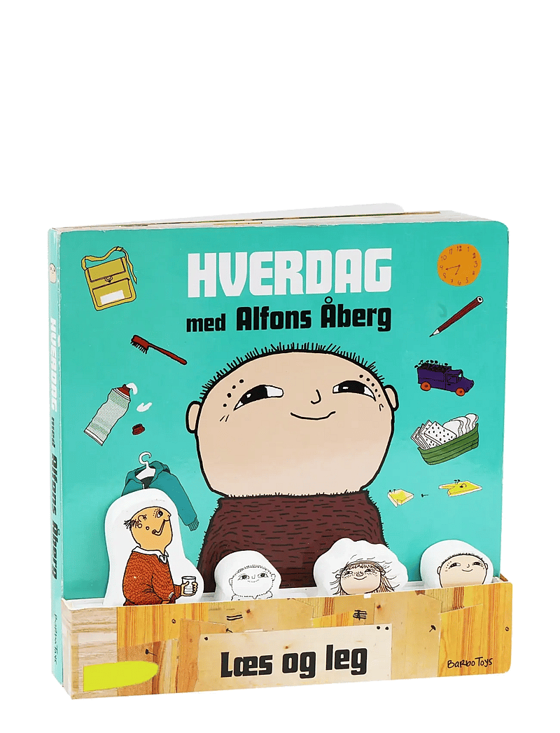 Alfons Åberg - Alfons Åberg - Book with 4 wooden figures - (DK) - Læs og Lær - harivad raamatud - multiple color - 1