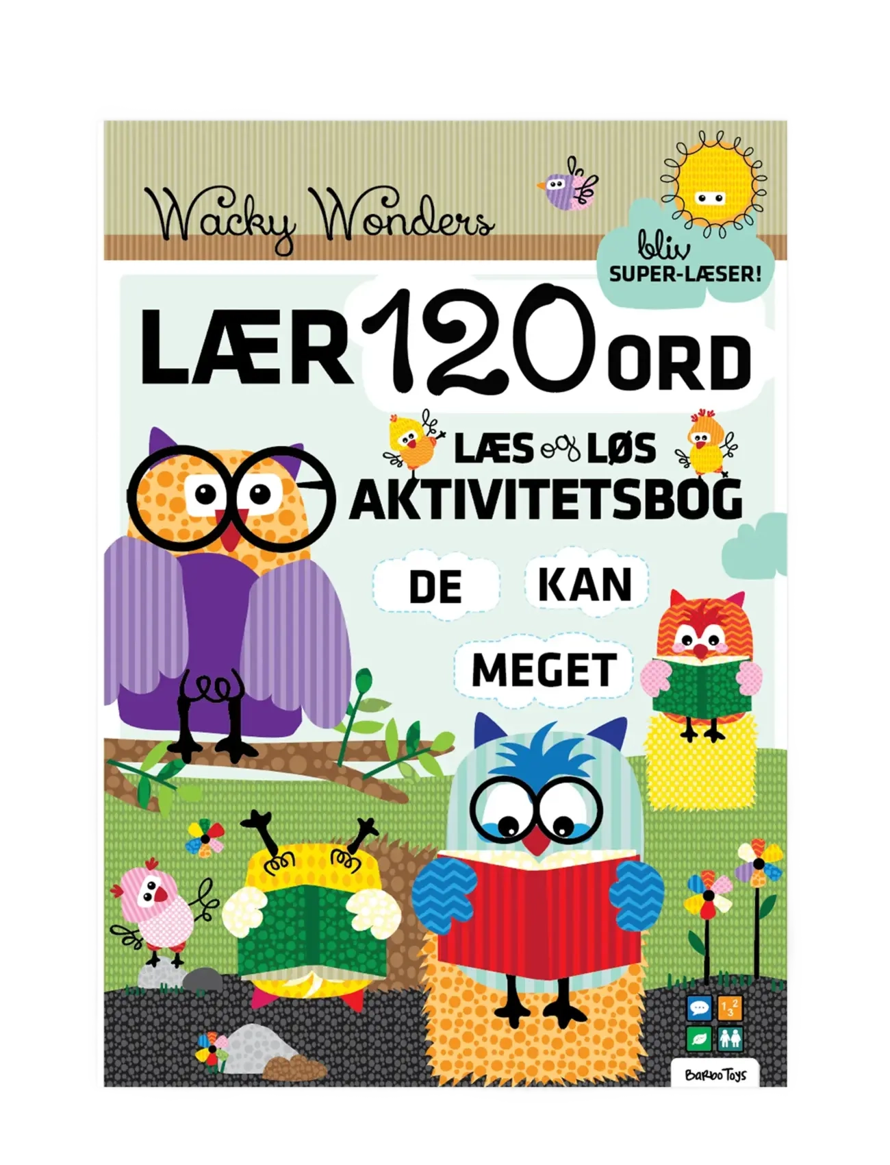 BARBO Spielzeug Wacky Wonders 120 Ord Aktivitetsbog - Læs Og Løs (Dk) Patterned - One Size - Kinder
