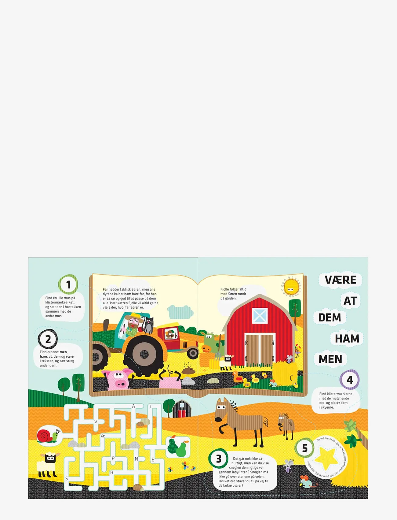 Barbo Toys - Wacky Wonders 120 ord Aktivitetsbog - Læs og Løs (DK) - harivad raamatud - multiple color - 3