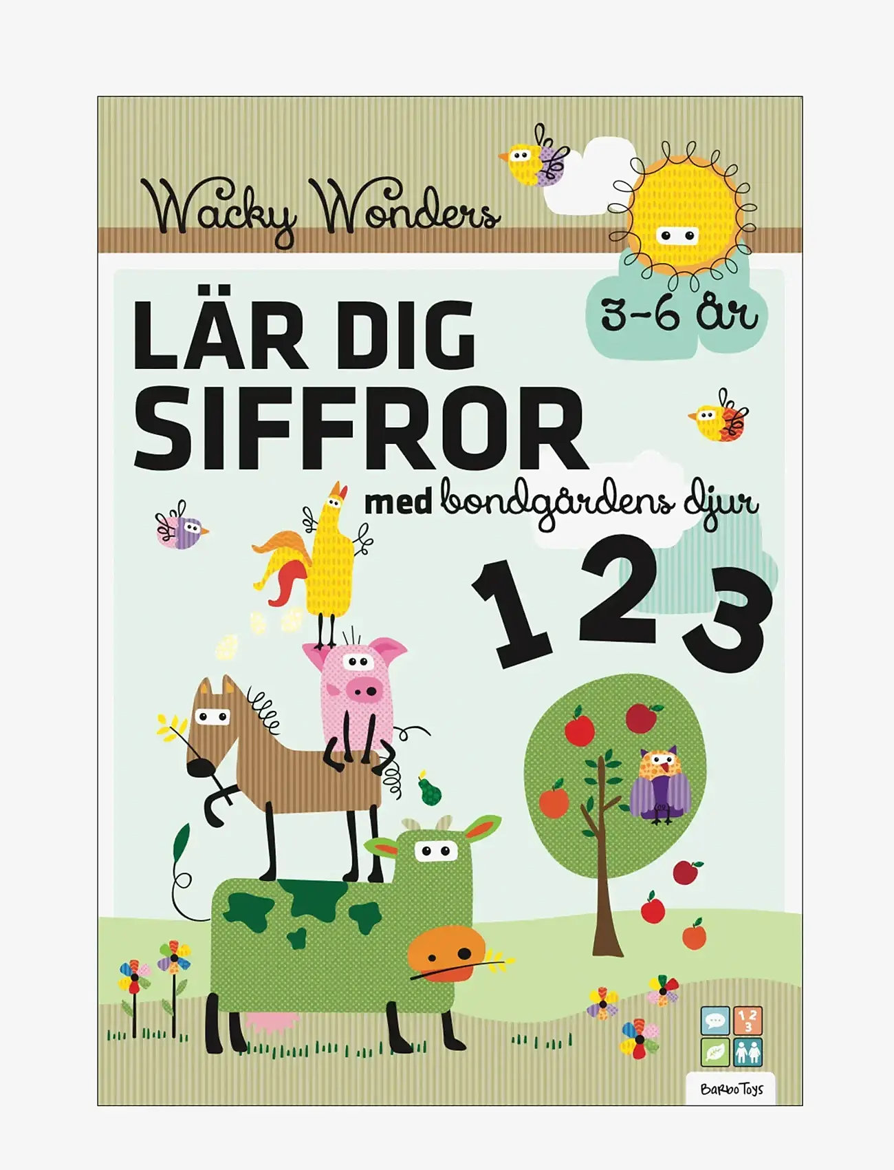 Barbo Toys - Wacky Wonders Pysselbok - Bondgårdens Djur - Lär dig siffror 123 (SE) - książki edukacyjne - multiple color - 0
