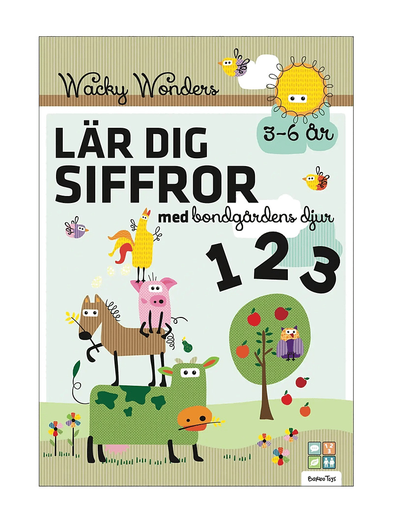 Barbo Toys - Wacky Wonders Pysselbok - Bondgårdens Djur - Lär dig siffror 123 (SE) - książki edukacyjne - multiple color - 0