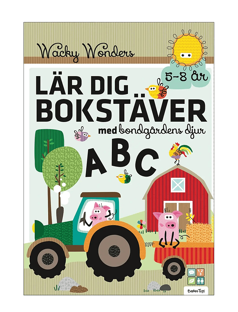 Barbo Toys - Wacky Wonders Pysselbok - Bondgårdens Djur - Lär dig bokstäver ABC (SE) - educatieve boeken - multiple color - 0