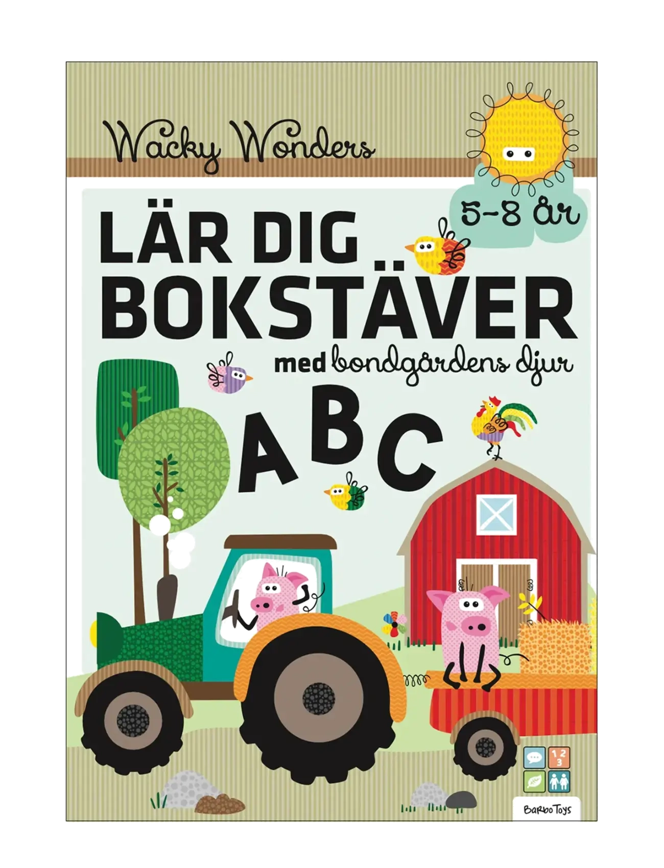 Barbo Toys Wacky Wonders Pysselbok - Bondgårdens Djur - Lär dig bokstäver ABC (SE) - 4 for 3 - MULTIPLE COLOR / multi
