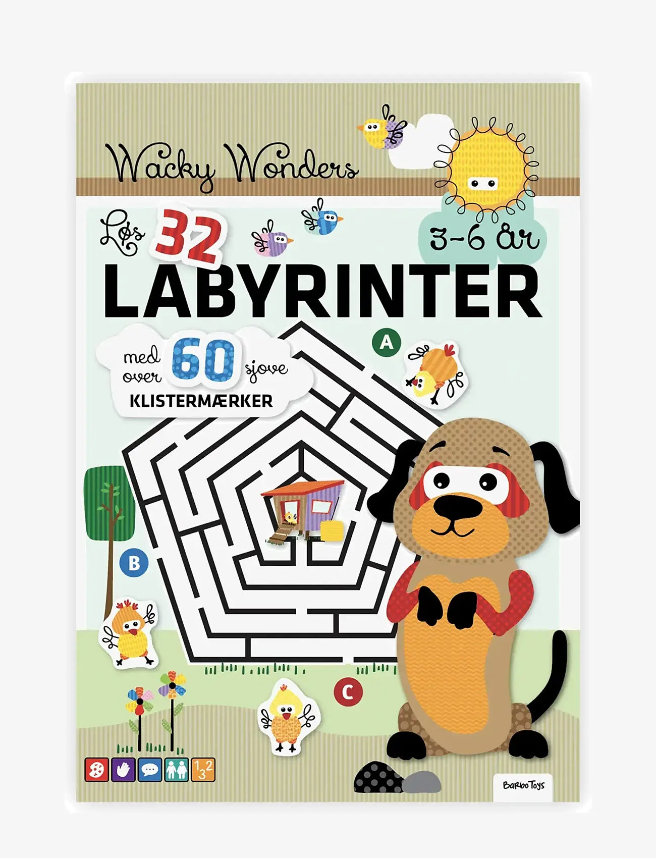 Barbo Toys - Aktivitetsbog - Labyrinter med Wacky Wonders Bondegårdsdyr (DK) - mal- & bastelbücher - multiple color - 1