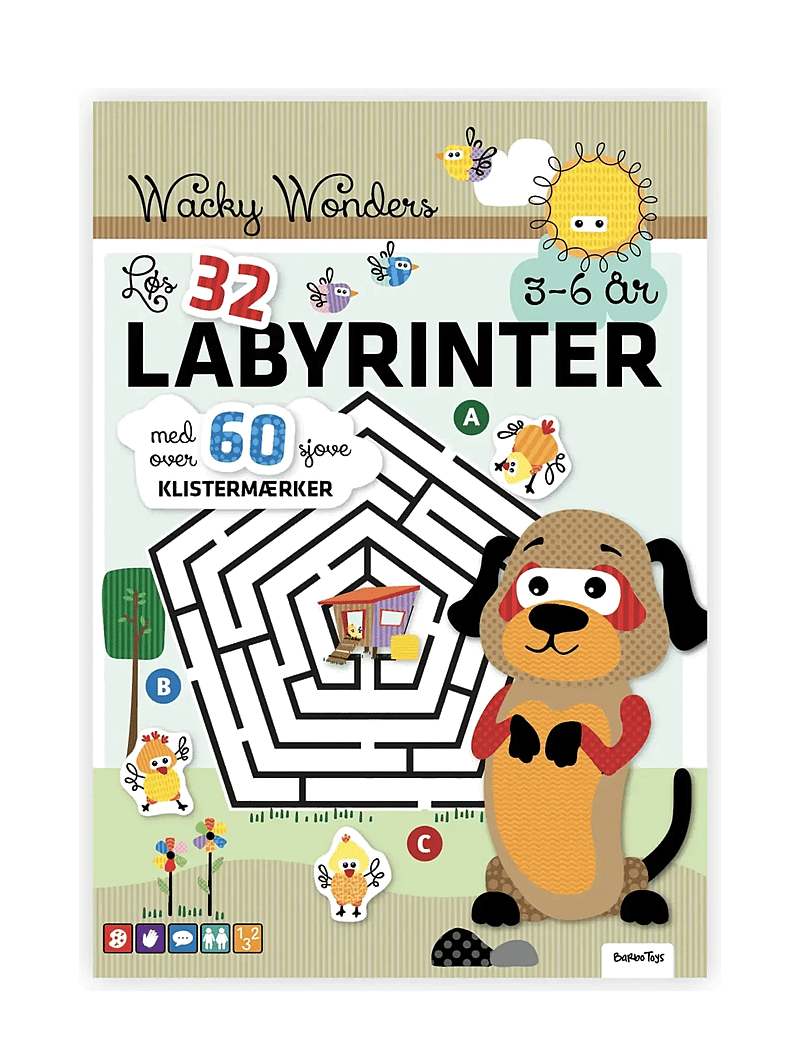 Barbo Toys - Aktivitetsbog - Labyrinter med Wacky Wonders Bondegårdsdyr (DK) - mal- & bastelbücher - multiple color - 1