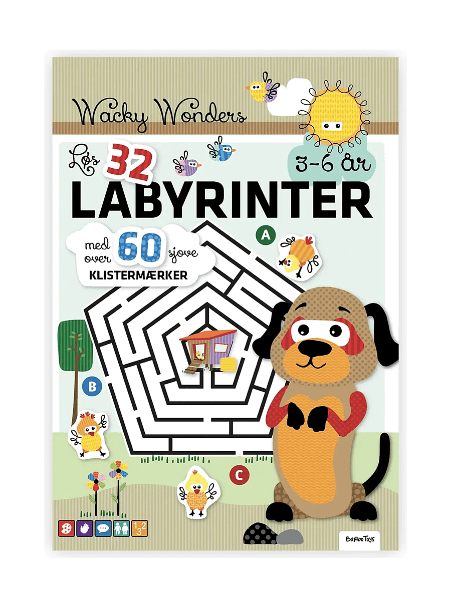 Barbo Toys - Aktivitetsbog - Labyrinter med Wacky Wonders Bondegårdsdyr (DK) - livre de coloriage - multiple color - 1