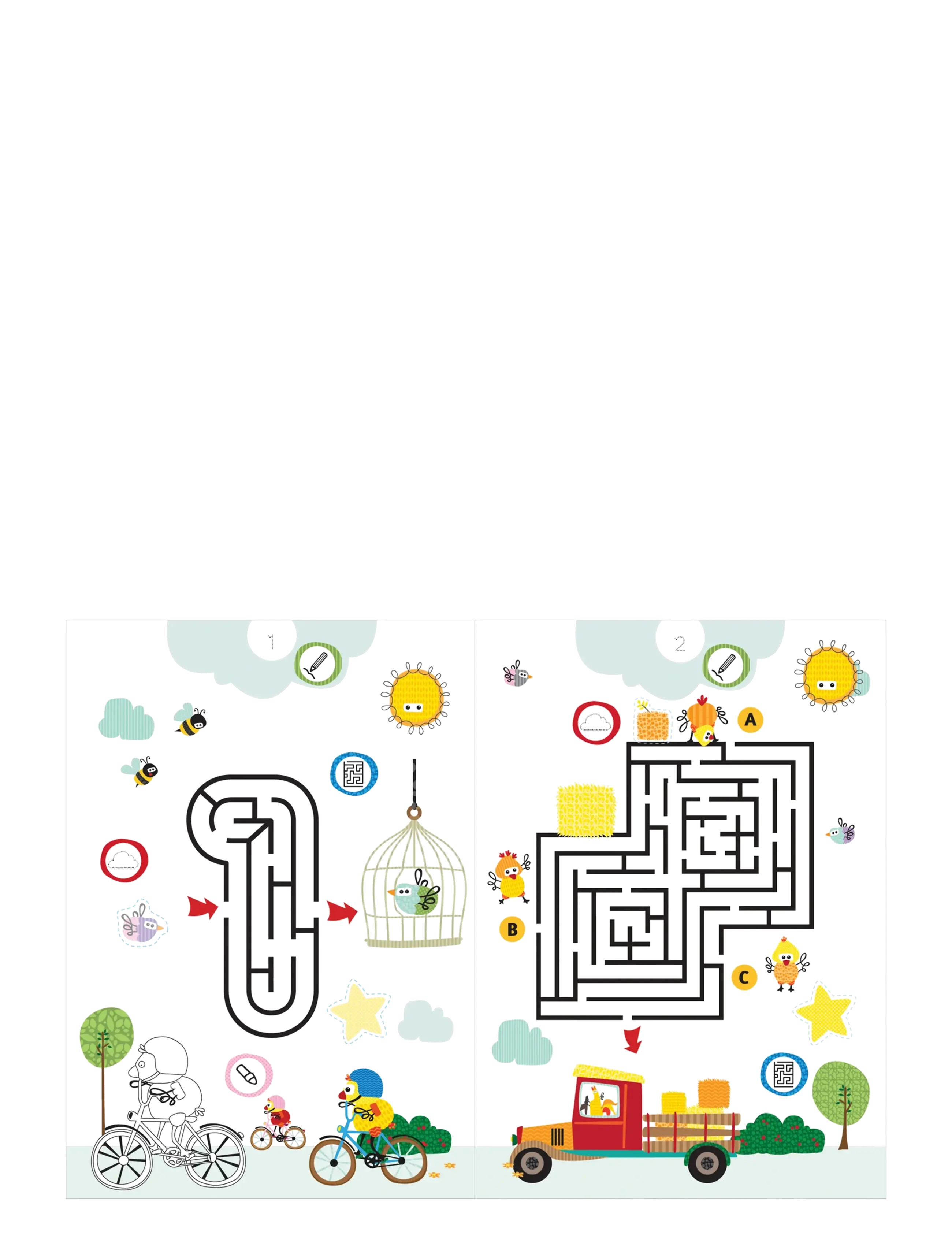 Barbo Toys - Aktivitetsbog - Labyrinter med Wacky Wonders Bondegårdsdyr (DK) - livre de coloriage - multiple color - 2