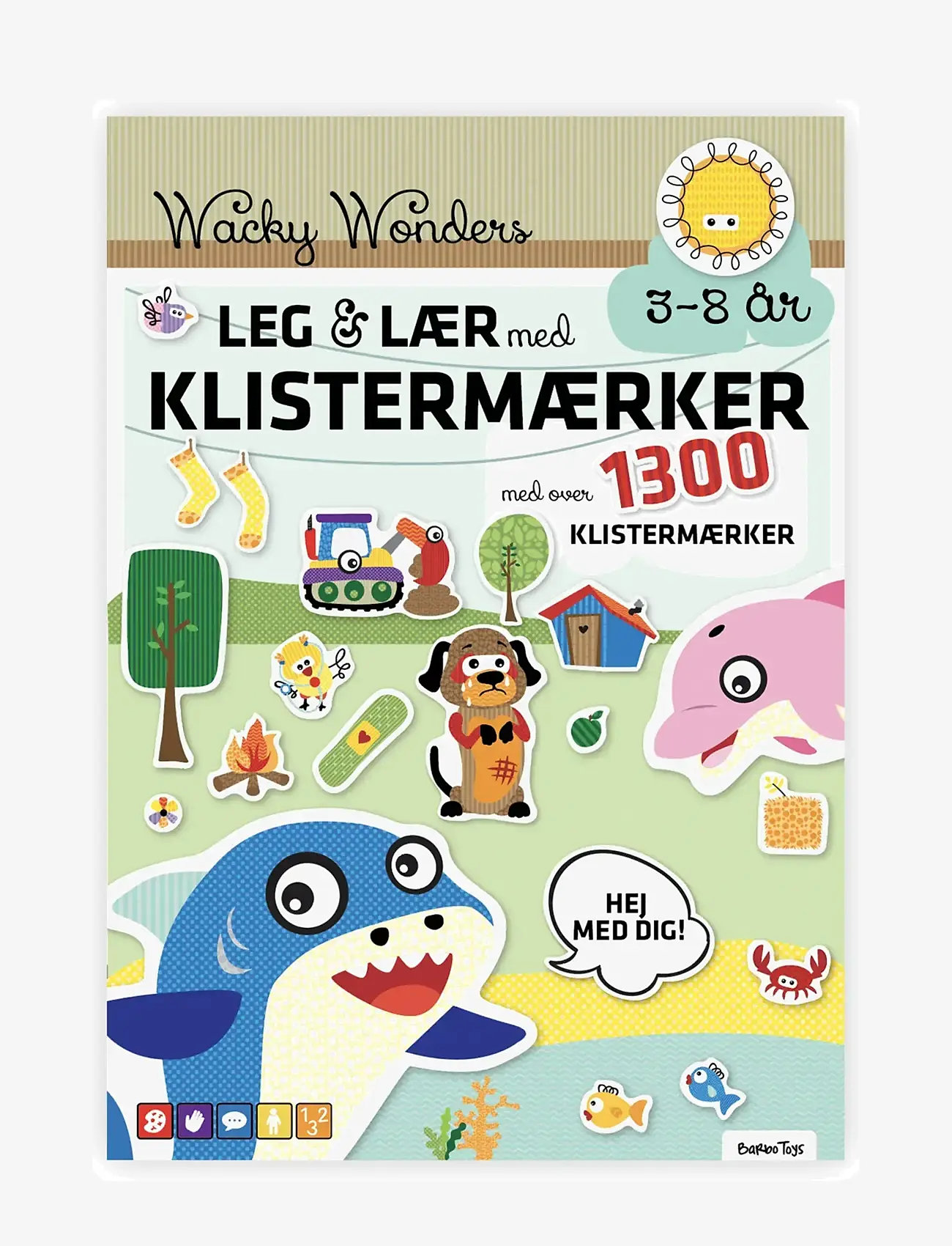 Barbo Toys - Klistermærkebog med Wacky Wonders Sjove Dyr (DK) - mal- & bastelbücher - multiple color - 1
