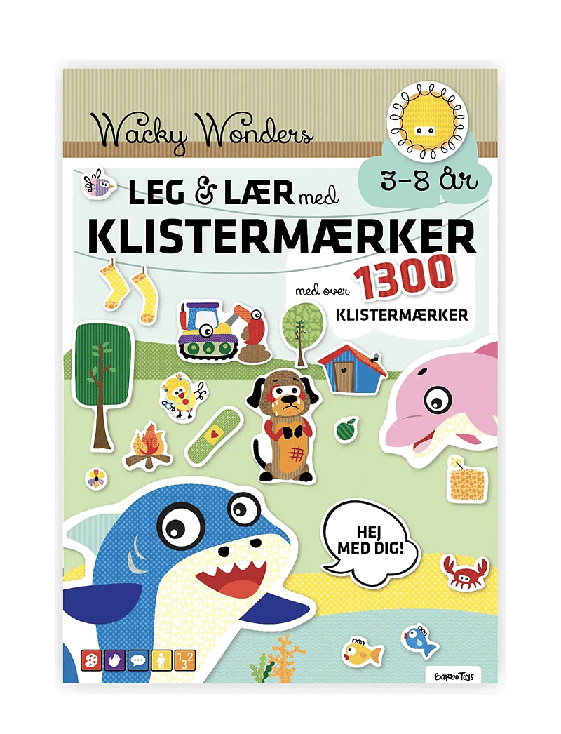 Barbo Toys - Klistermærkebog med Wacky Wonders Sjove Dyr (DK) - mal- & bastelbücher - multiple color - 1