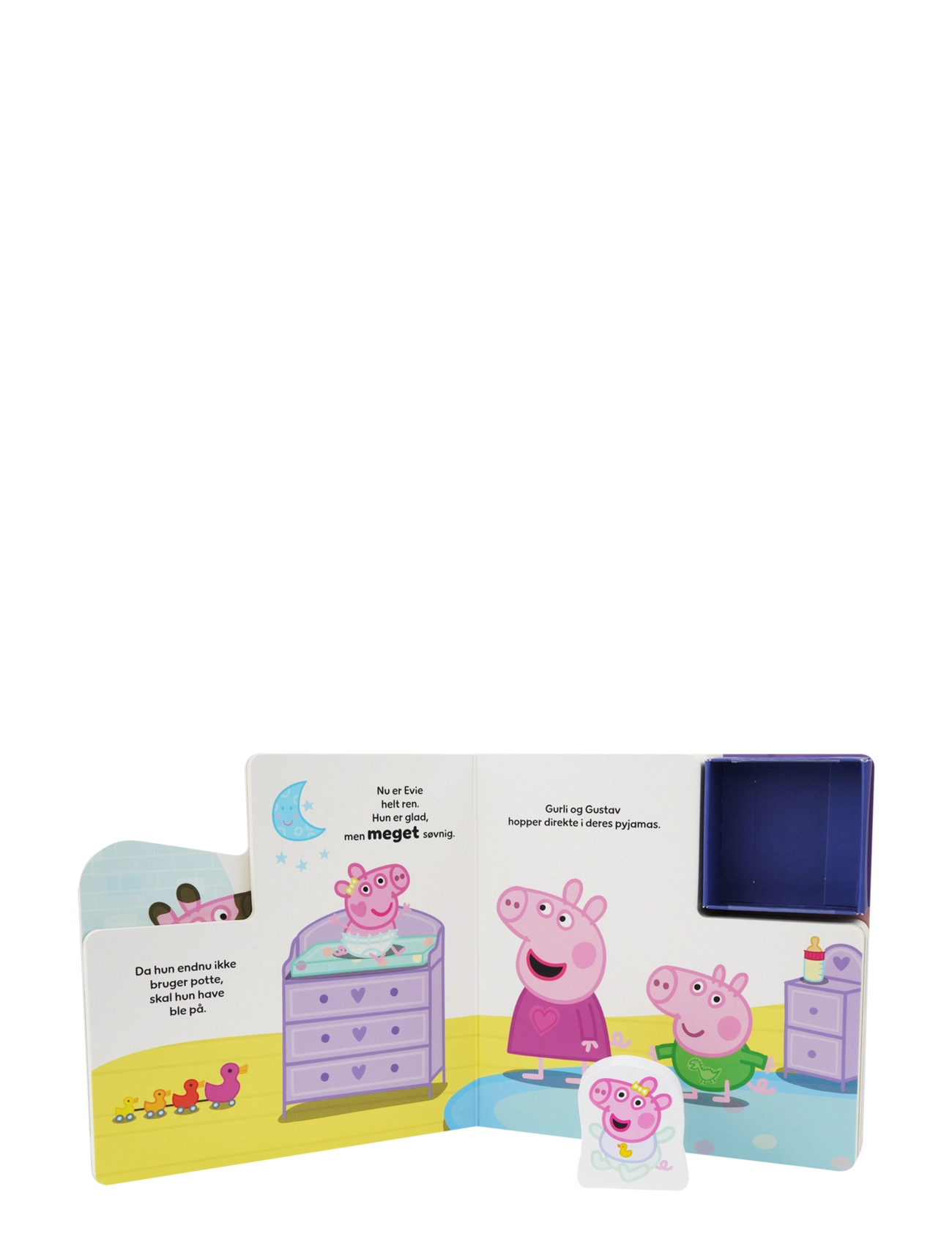 Greta gris - Peppa Pig - Bog med 3 træfigurer - Godnat (DK) - multiple color - 3
