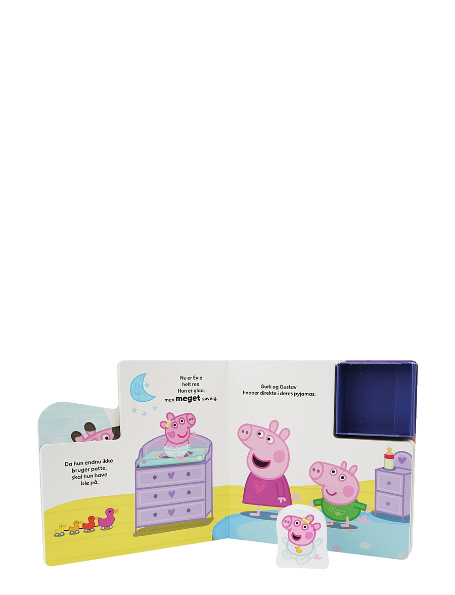 Põrsas Peppa - Peppa Pig - Bog med 3 træfigurer - Godnat (DK) - multiple color - 3