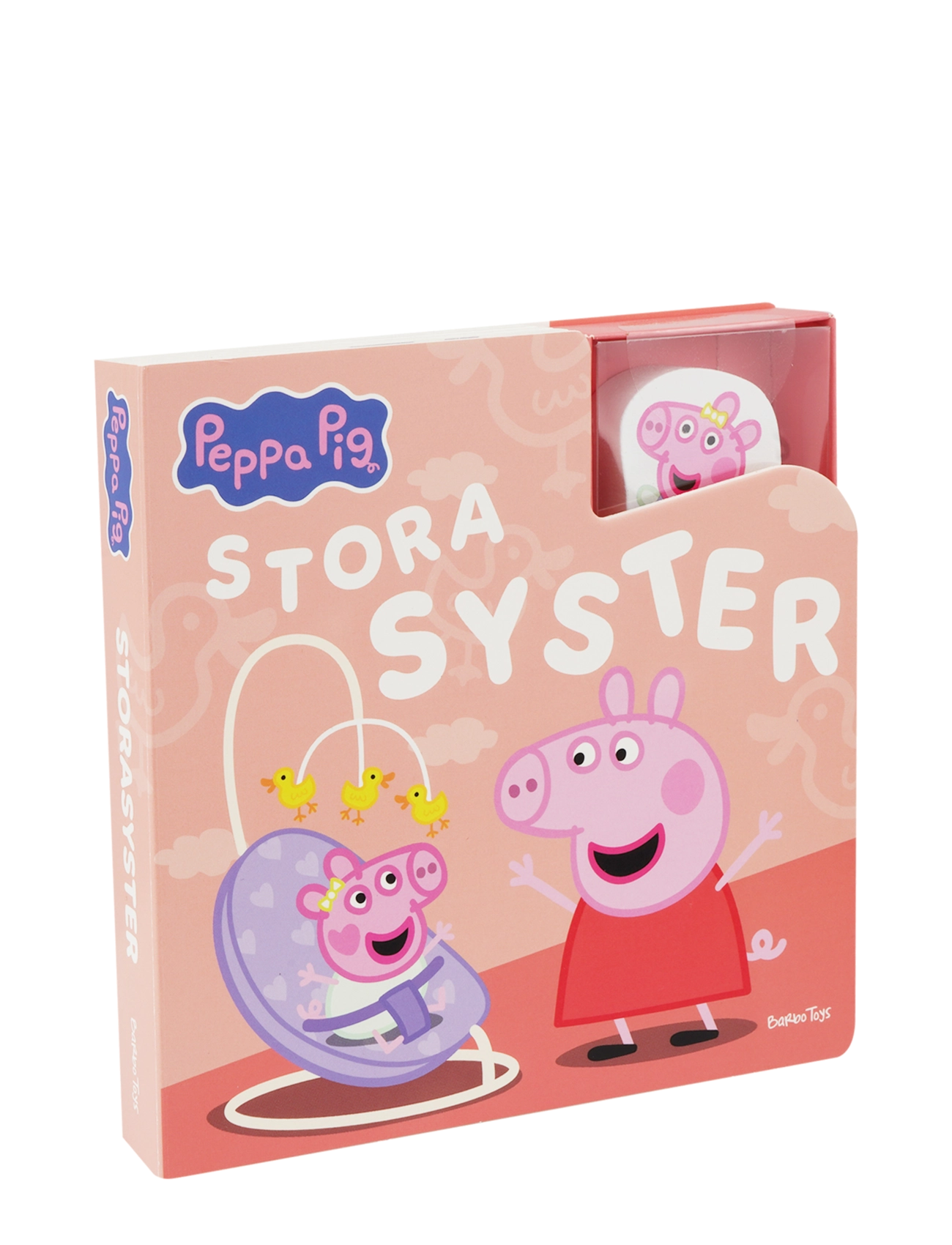 Gurli Gris Peppa Pig Bok Med 1 Träfigurer Stora Syster (Se), One Size, Rosa - Spielzeug, Kinder