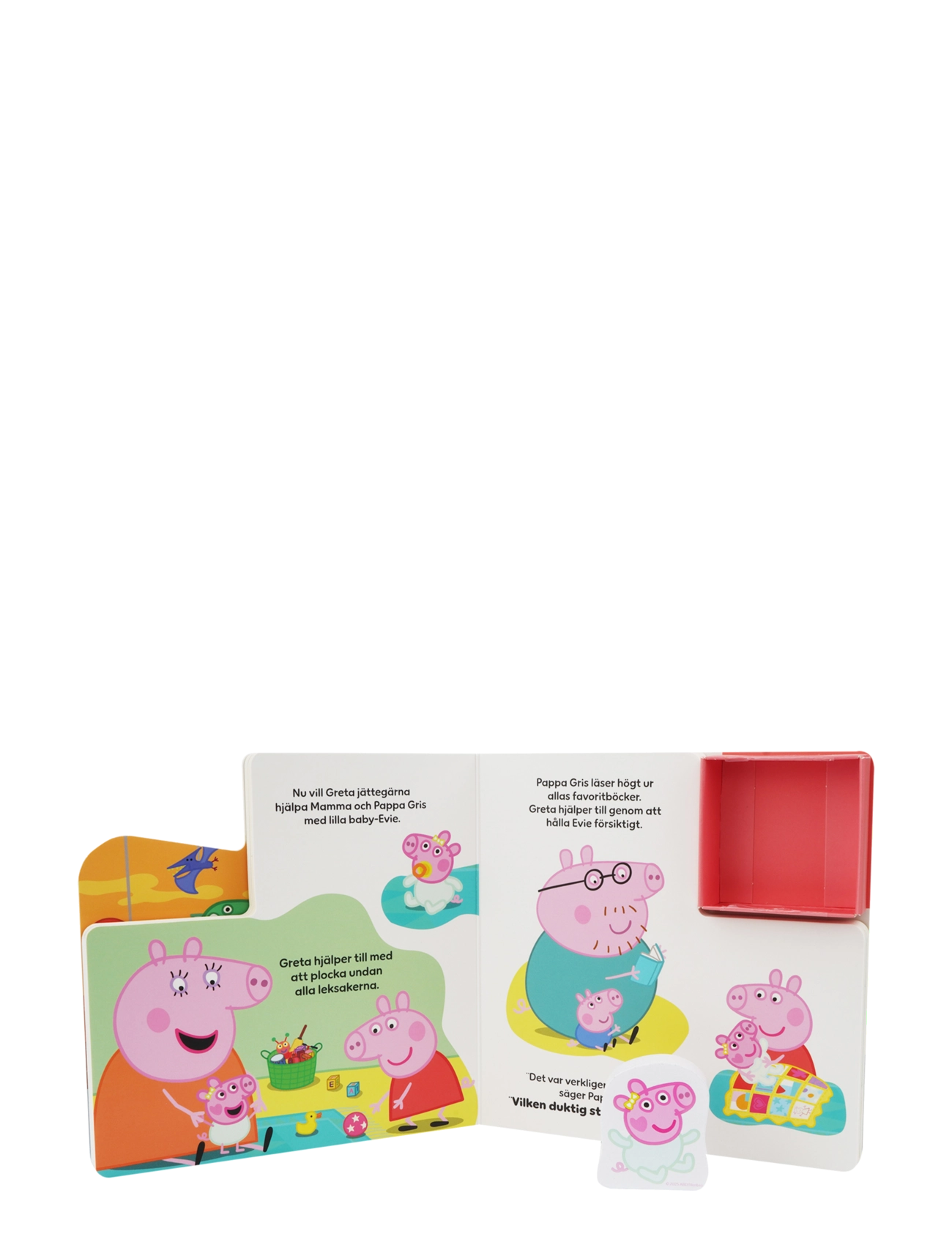 Greta gris - Peppa Pig - Bok Med 1 Träfigurer - Stora Syster (SE) - multiple color - 3