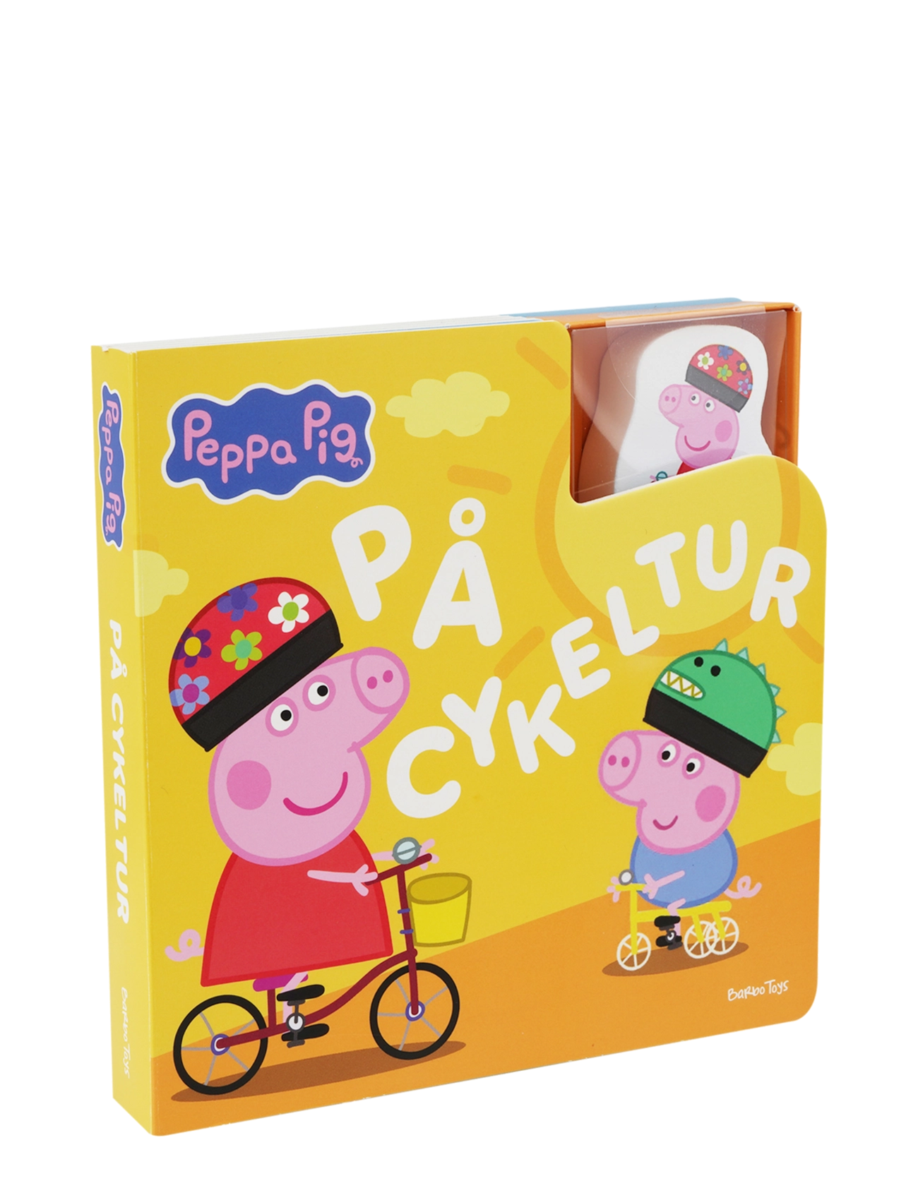 Gurli Gris Peppa Pig Bok Med 1 Träfigurer På Cykeltur (Se), One Size, Gelb - Spielzeug, Kinder