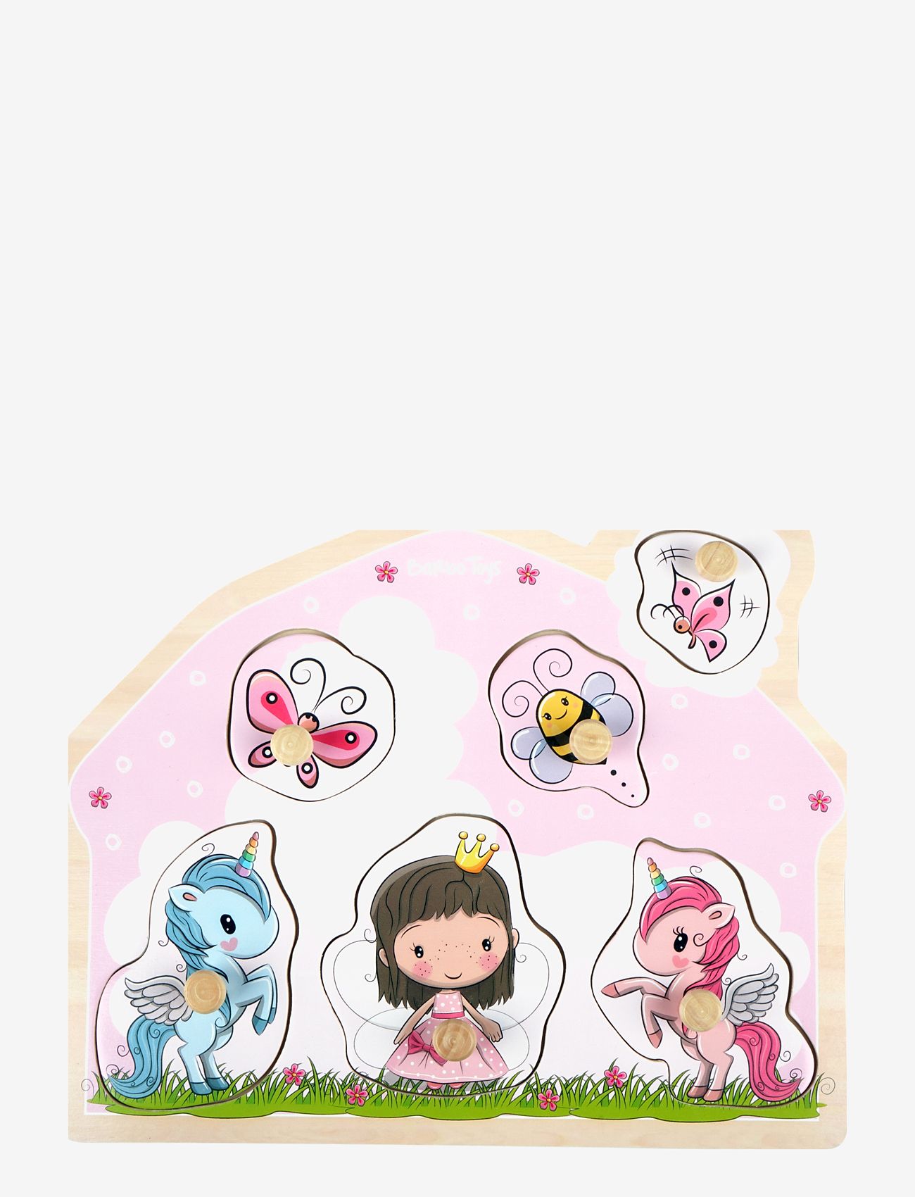 Barbo Toys - Lillie and Ellie - Wooden Knob puzzle - knoppussel - 1016 - 1