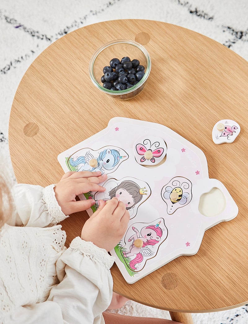 Barbo Toys - Lillie and Ellie - Wooden Knob puzzle - knoppussel - 1016 - 0