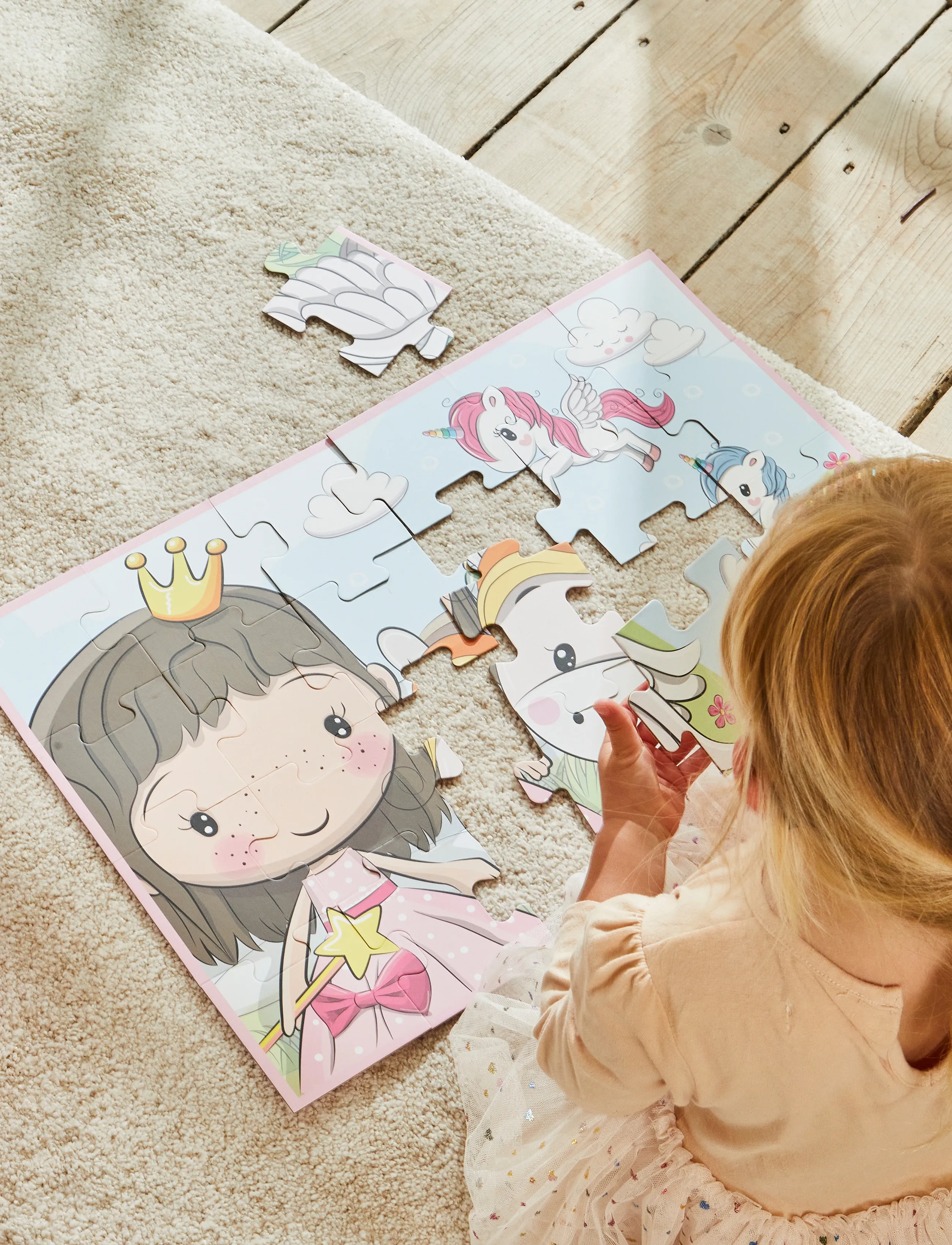 Barbo Toys Princess Suitcase With Puzzle, Classic Puslespil, Multi/mønstret, Str: ONE SIZE