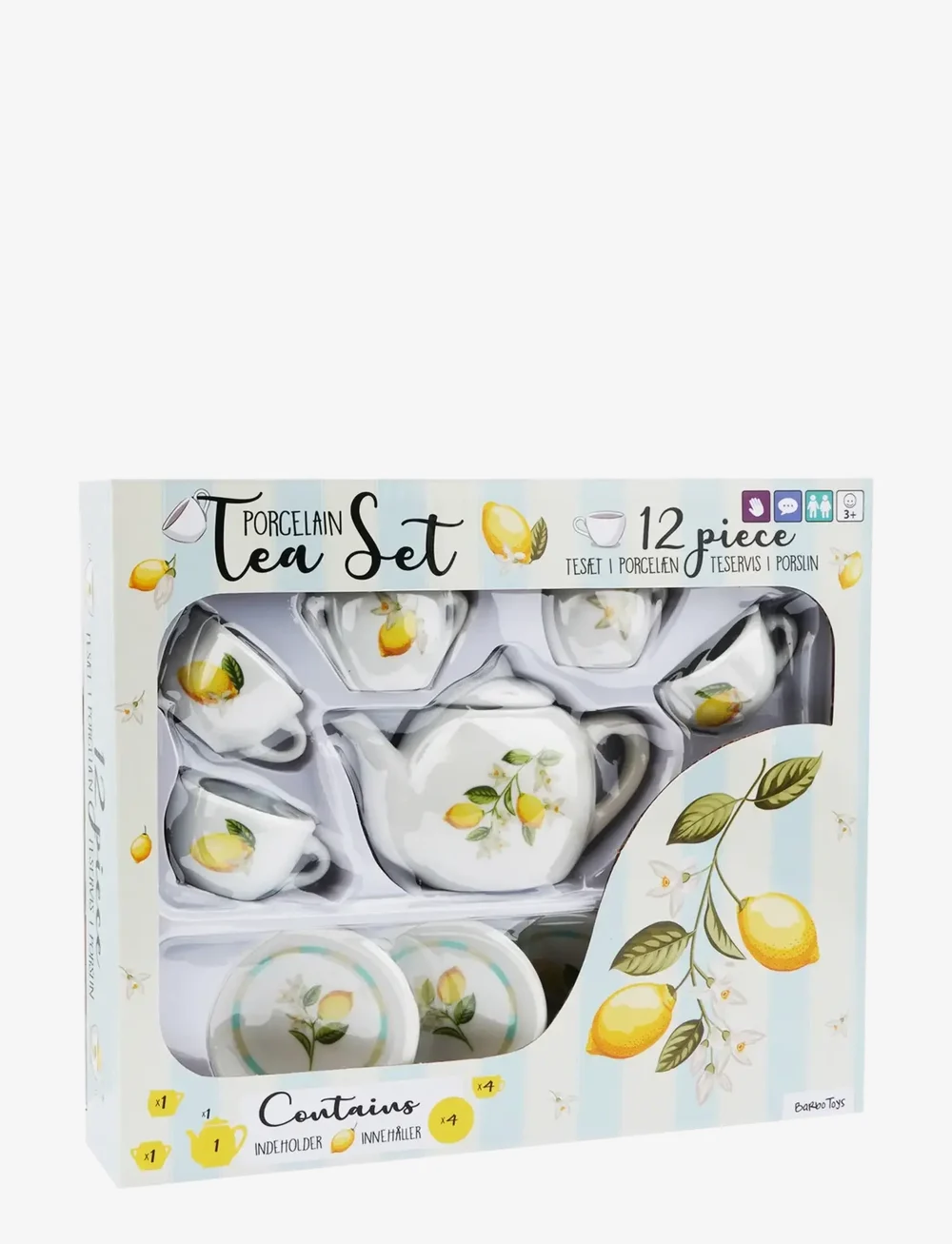 Barbo Toys - Lemon 12 pcs porcelain tea set - kaffee & tee-sets - multiple color - 2