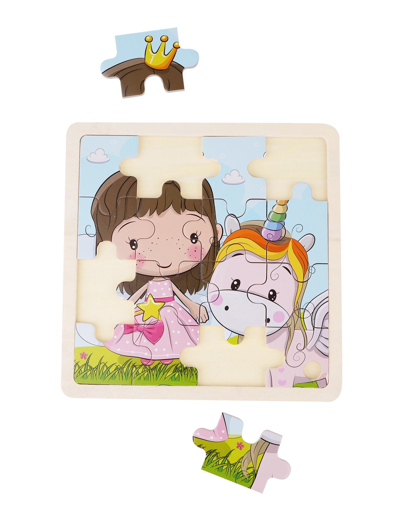 Barbo Toys - Lillie & Ellie - Framed Wooden Puzzle - multiple color - 1