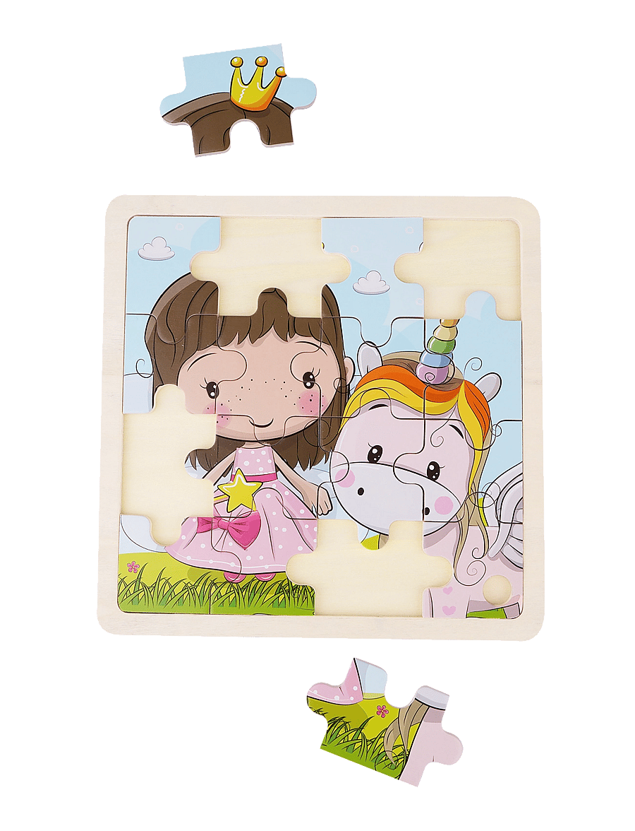 Barbo Toys - Lillie & Ellie - Framed Wooden Puzzle - multiple color - 1