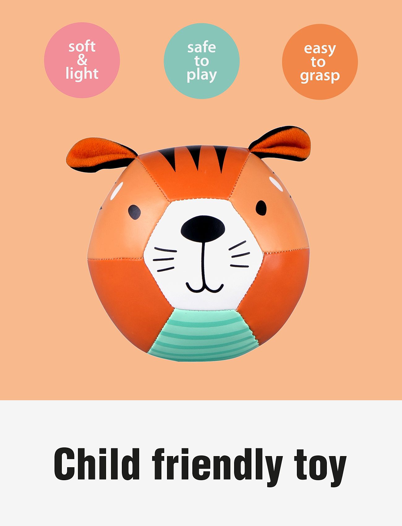 Barbo Toys - Tiger Soft Ball - interaktiivsed mänguasjad - multiple color - 4