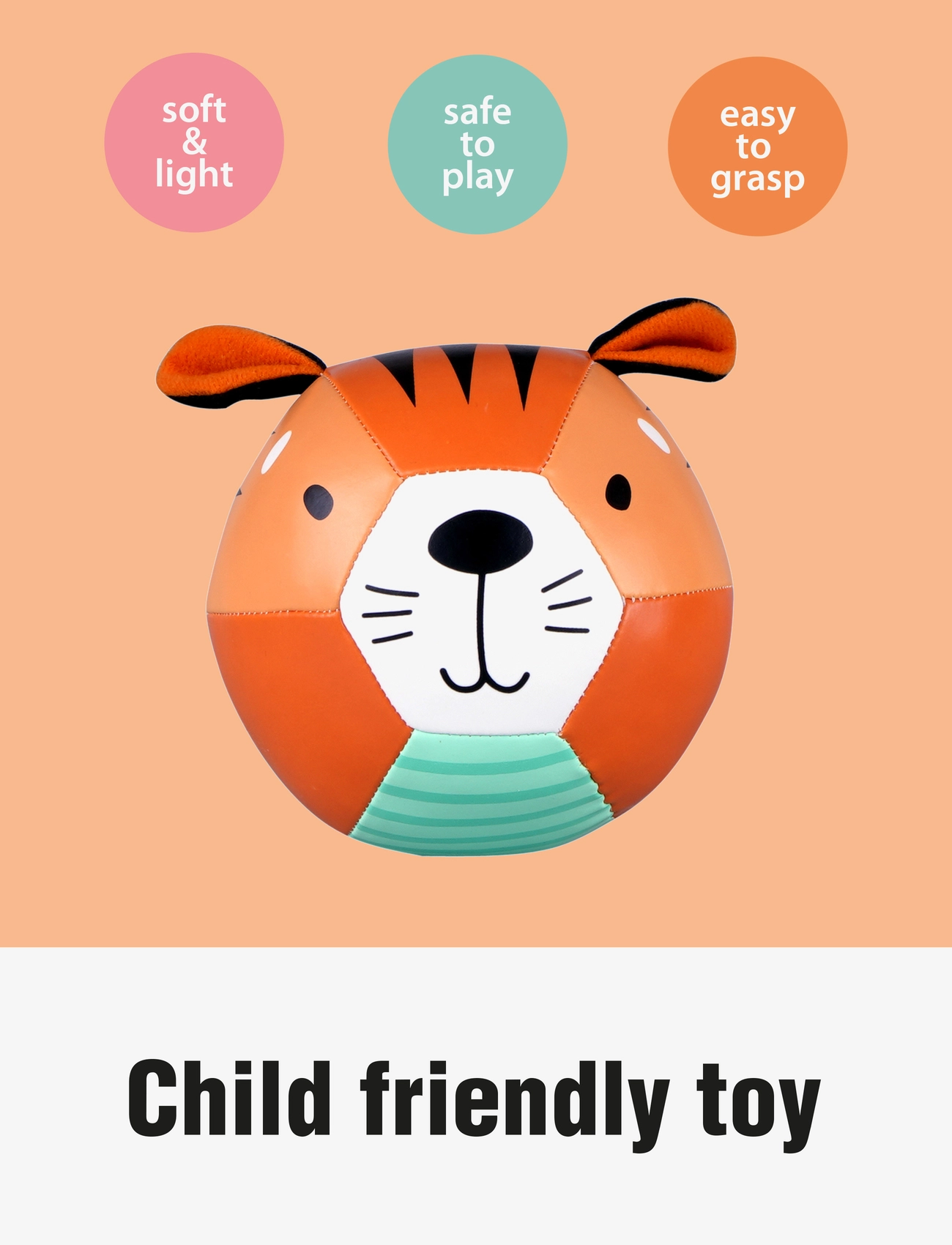 Barbo Toys - Tiger Soft Ball - lowest prices - multiple color - 3