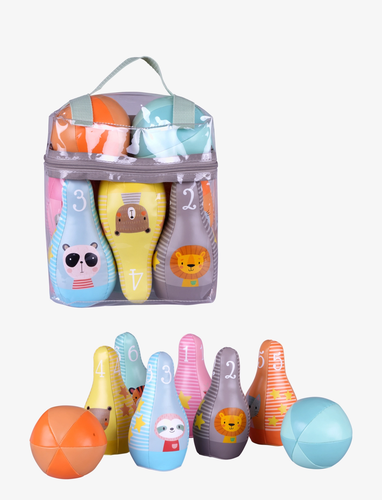 BARBO Spielzeug Bobo - Soft Bowling Set Patterned - One Size - Kinder