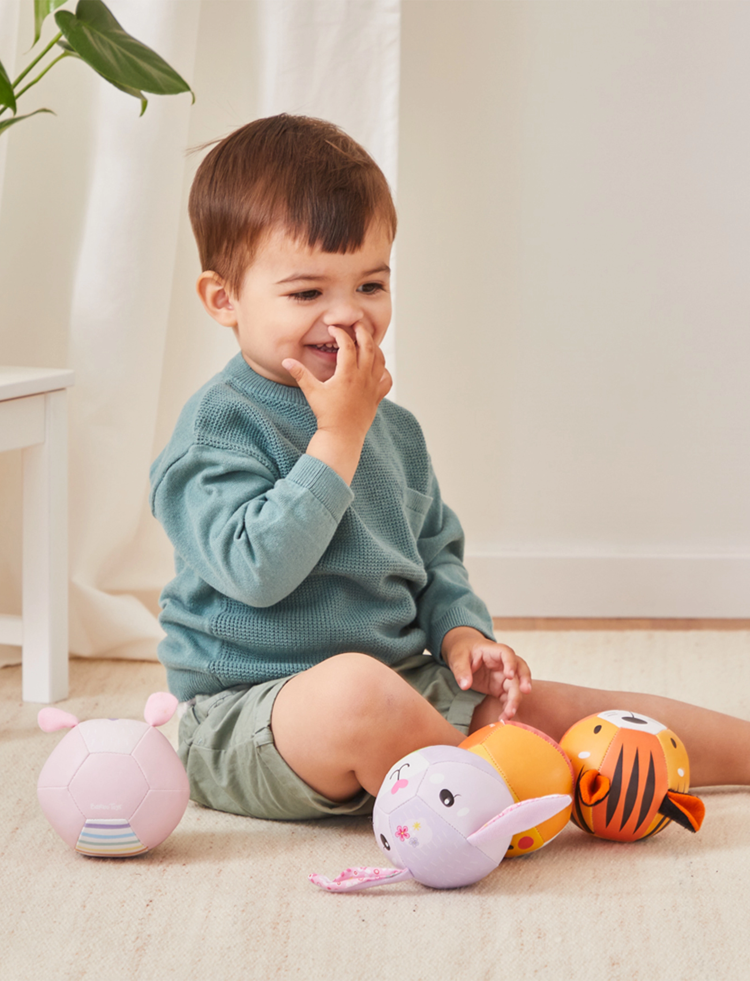 Barbo Toys - Cute Bunny Soft Ball - interaktivt legetøj - 1016 - 4