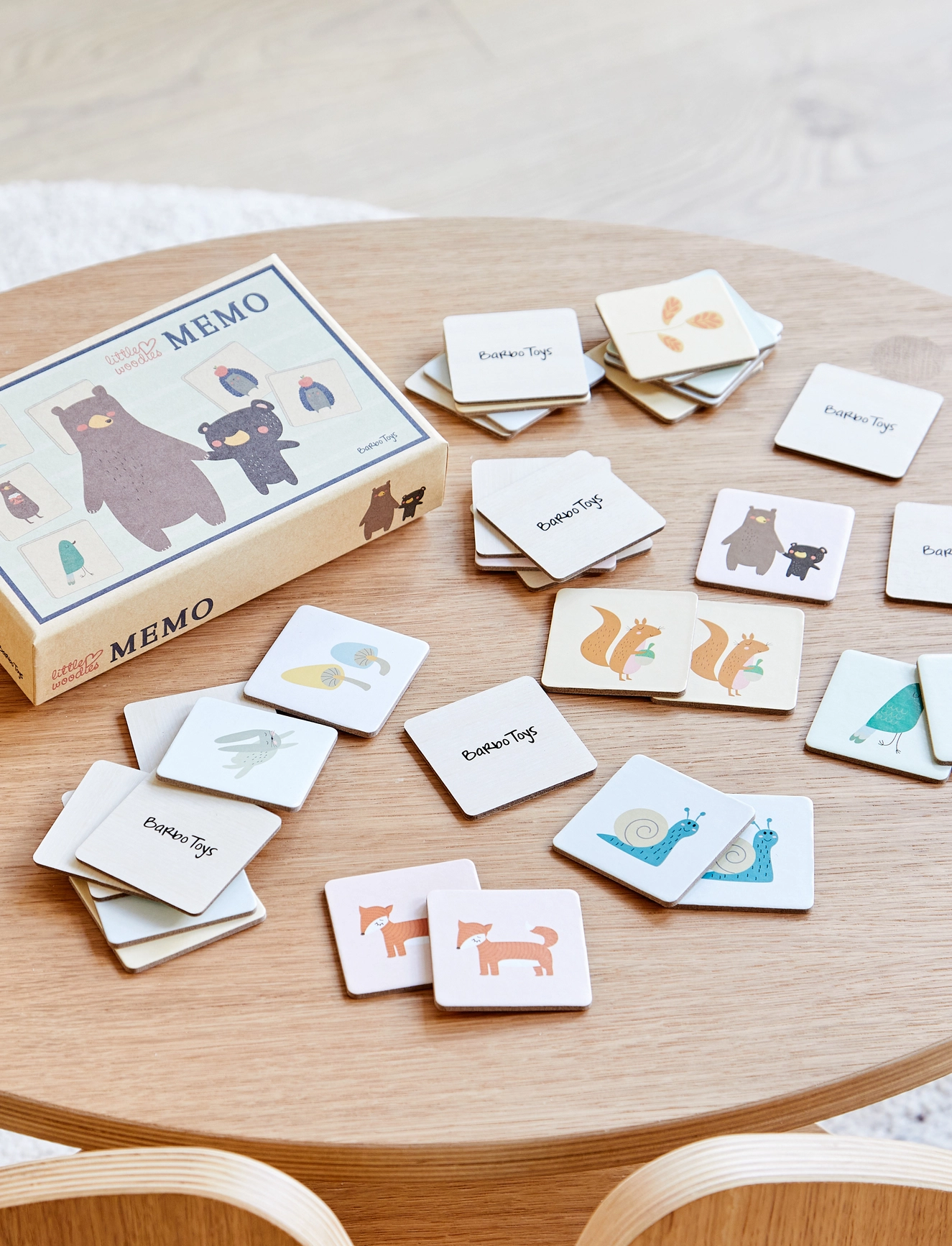 Barbo Toys Little Woodies Memo, Memory, Multi/mønstret, Str: ONE SIZE