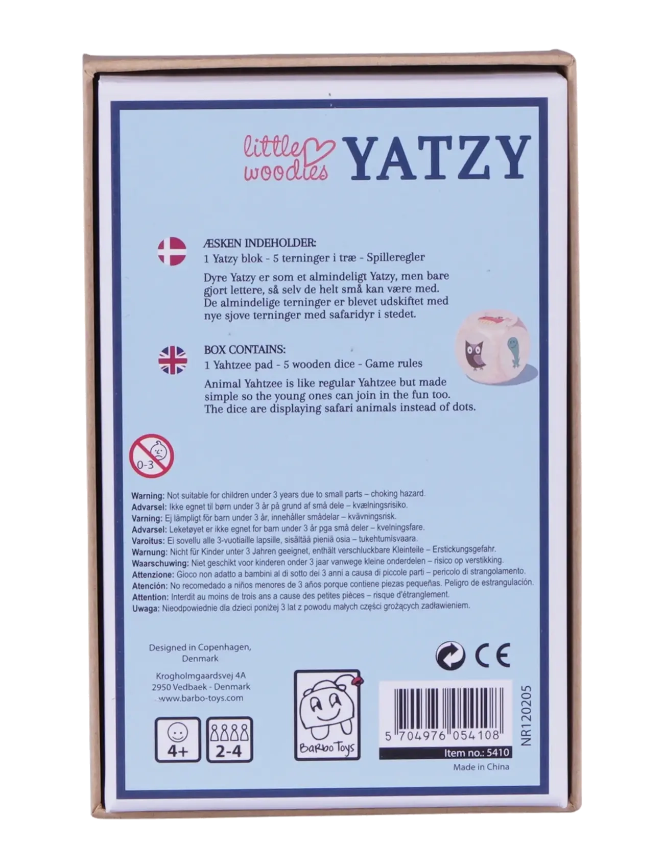 Barbo Toys - Little Woodies - Yatzy - jeux de plateau - multiple color - 5